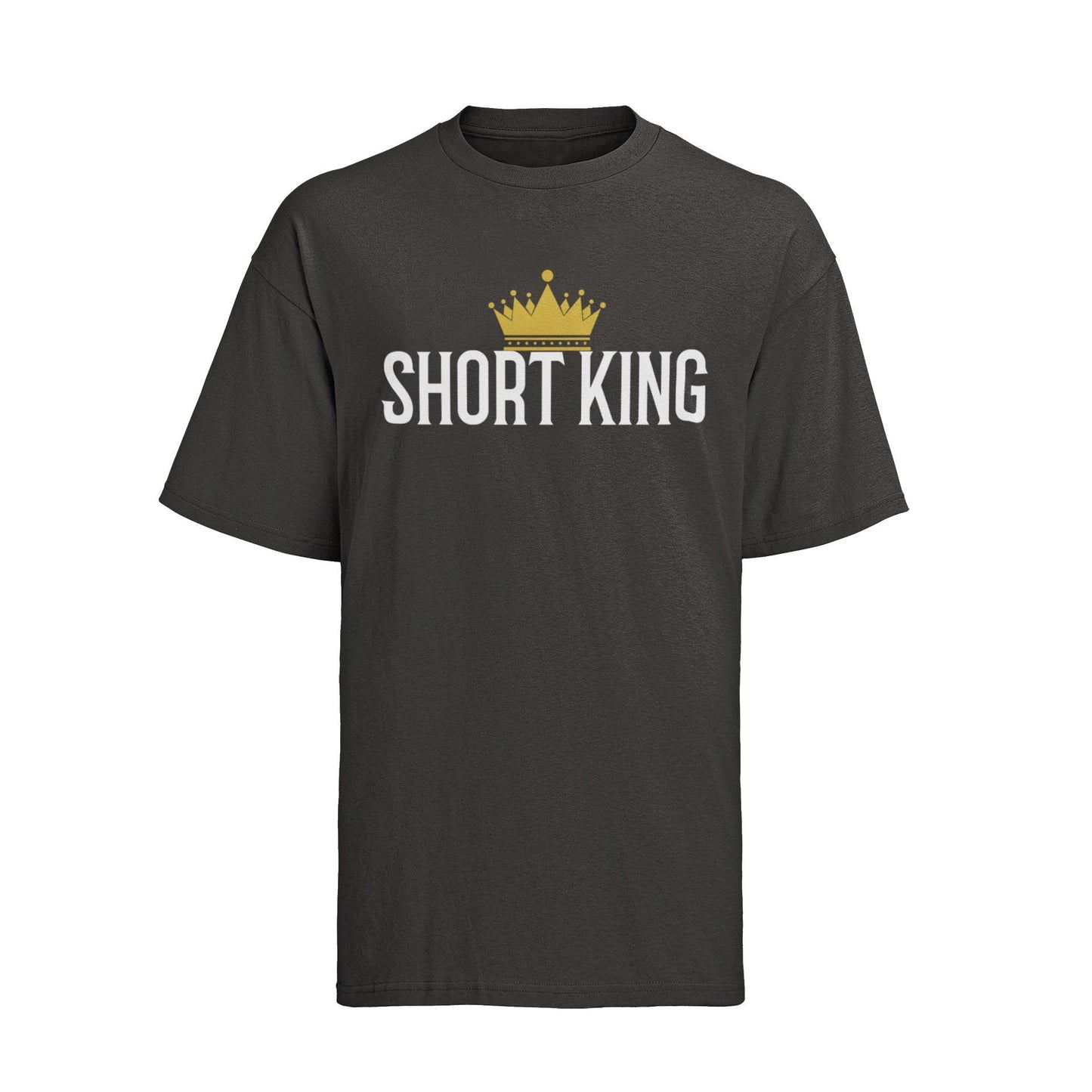 Funny Slogan T Shirt Short King with Crown Graphic Novelty Height JokeGalaxy Tees