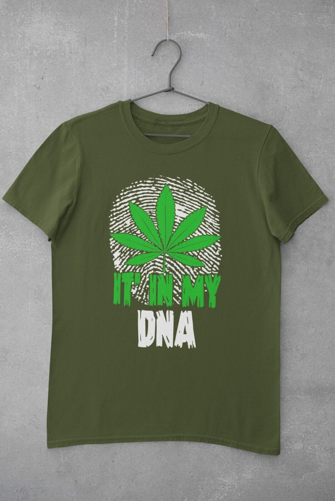 Funny Stoner Weed T Shirt IT' IN MY DNA Cannabis Leaf Design Funny FinGalaxy Tees
