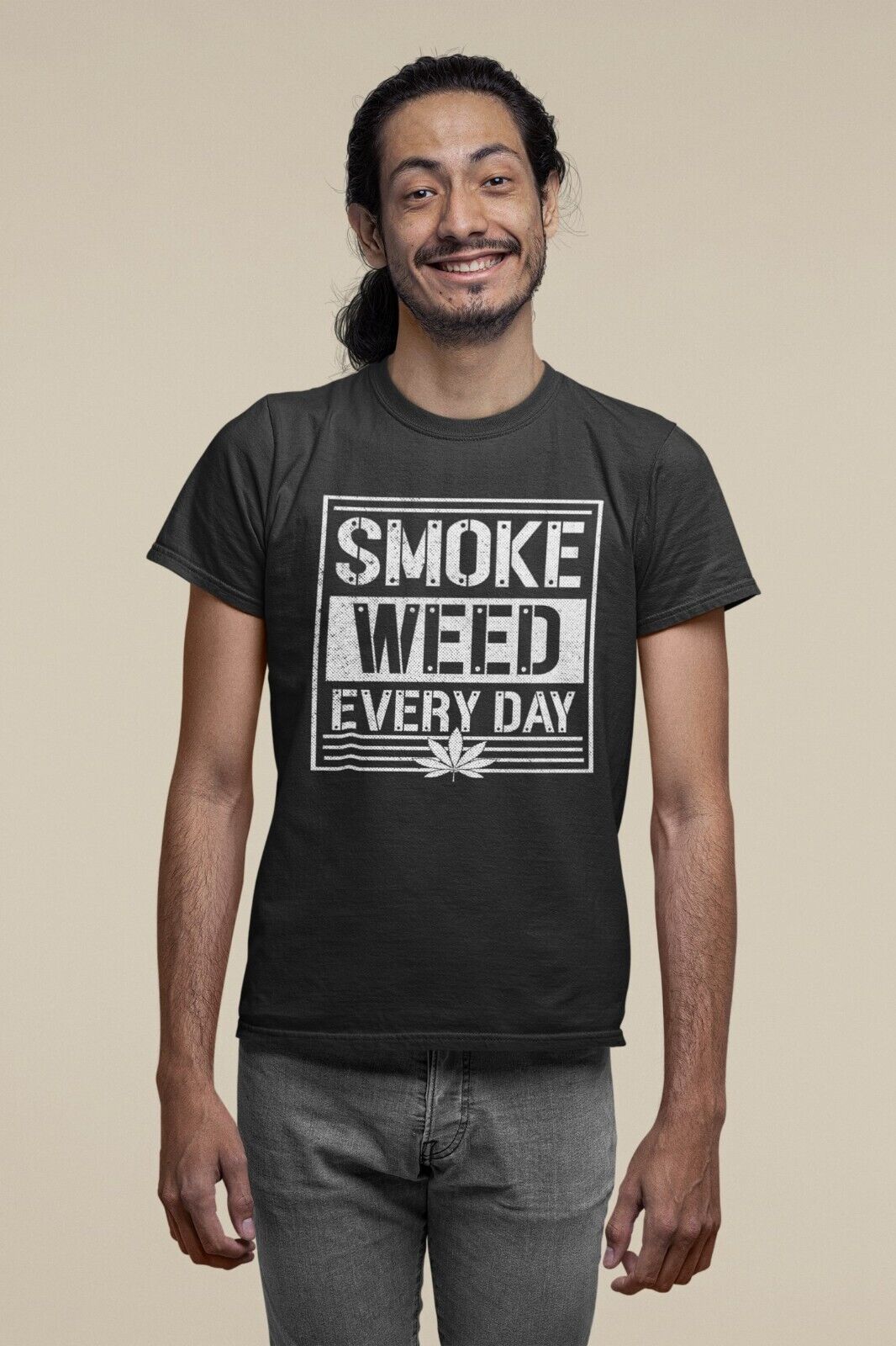Funny Stoner Weed T Shirt SMOKE WEED EVERYDAY Cannabis Toker Student PGalaxy Tees