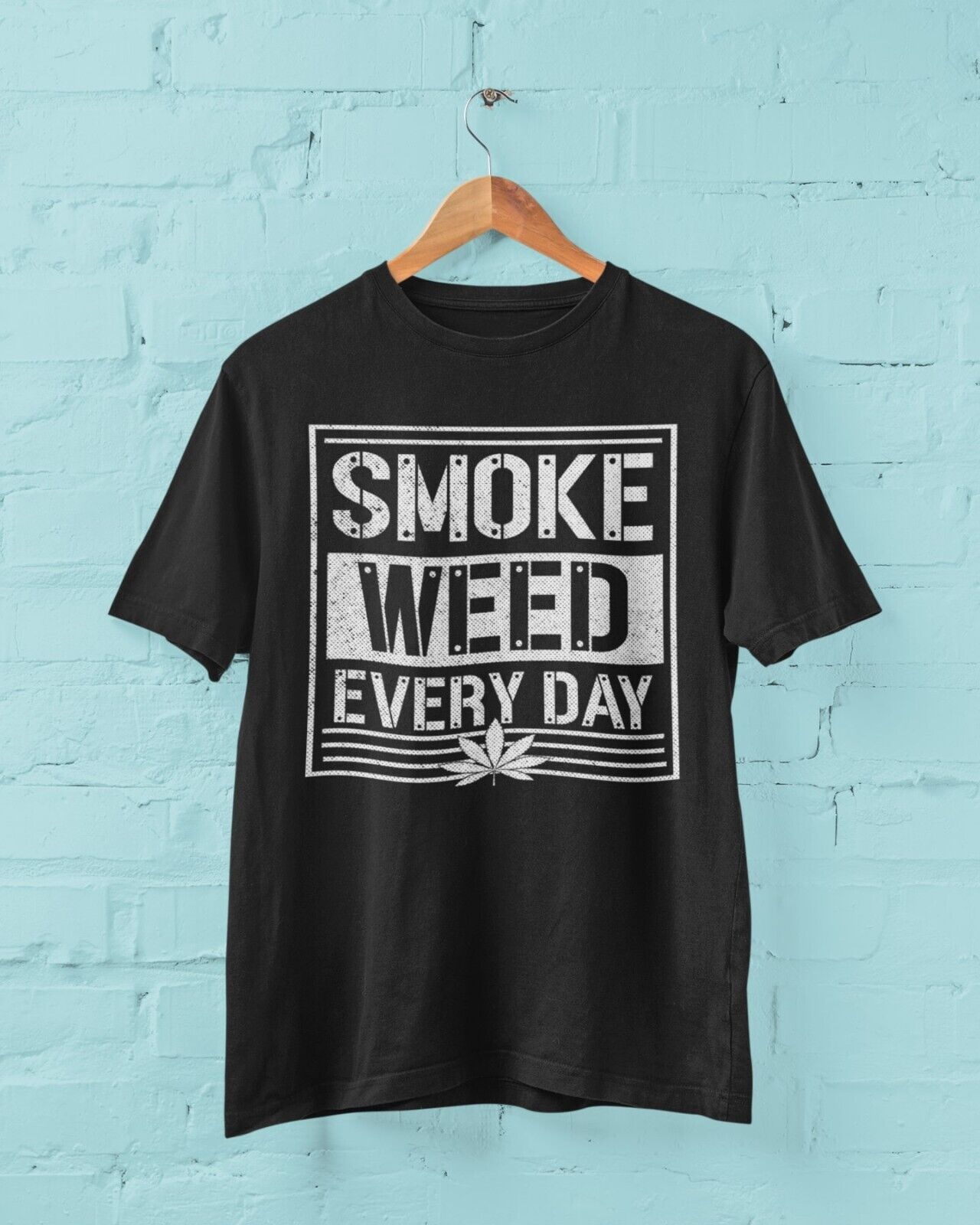 Funny Stoner Weed T Shirt SMOKE WEED EVERYDAY Cannabis Toker Student PGalaxy Tees