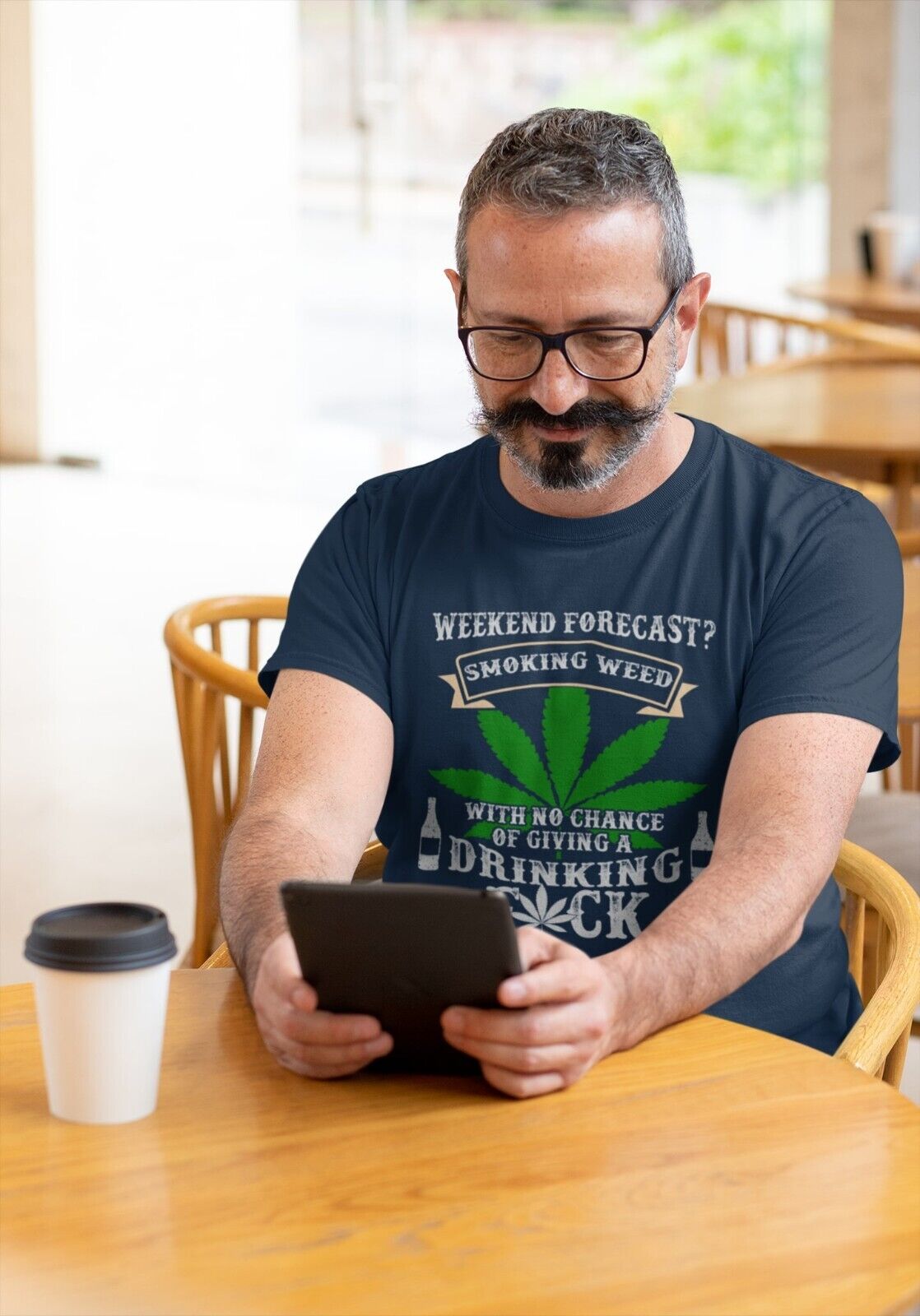Funny Stoner Weed T Shirt WEEKEND FORECAST SMOKING WEED AND NOT GIVINGGalaxy Tees
