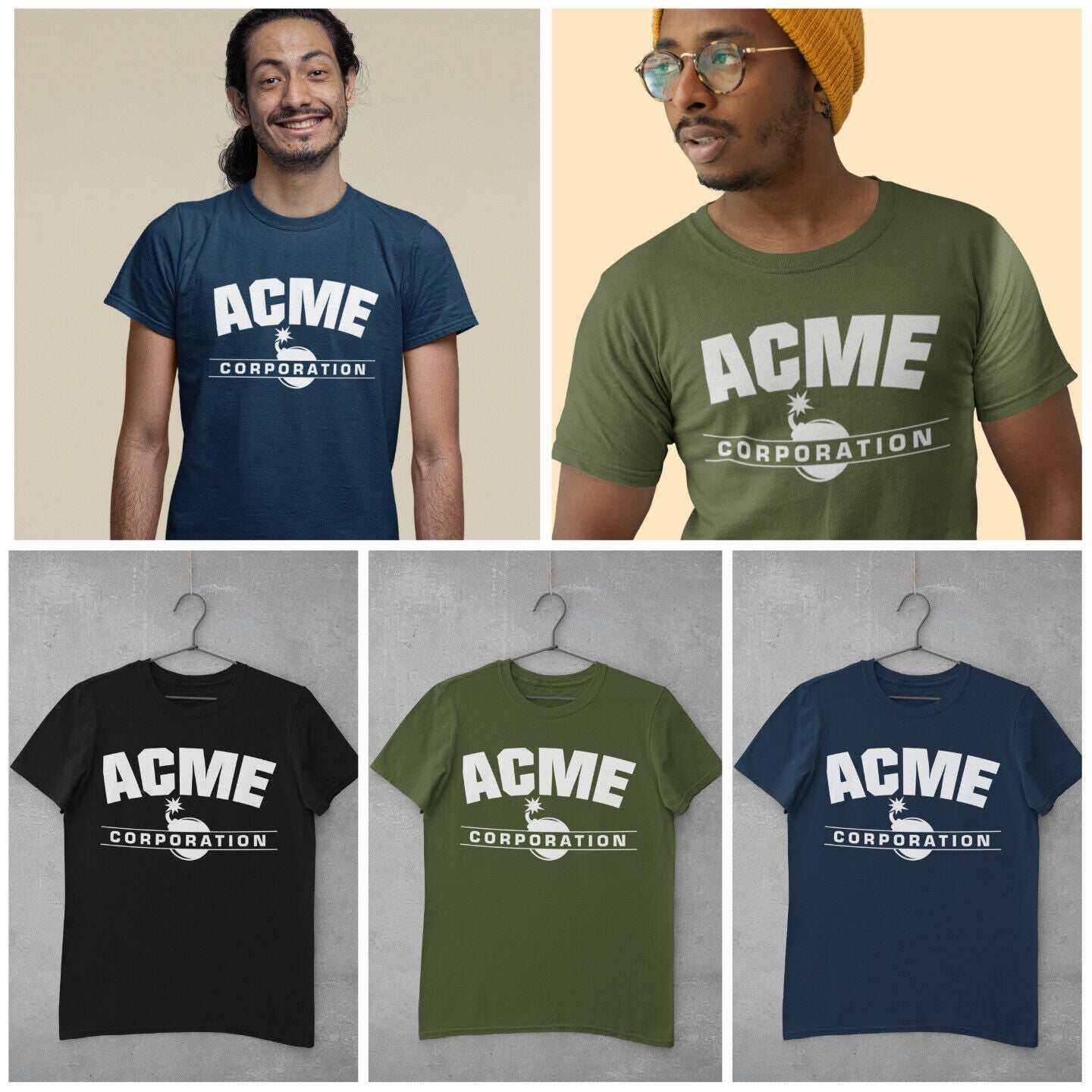 Funny T Shirt Acme Corporation Cartoon Company Novelty Joke Gift Idea Galaxy Tees