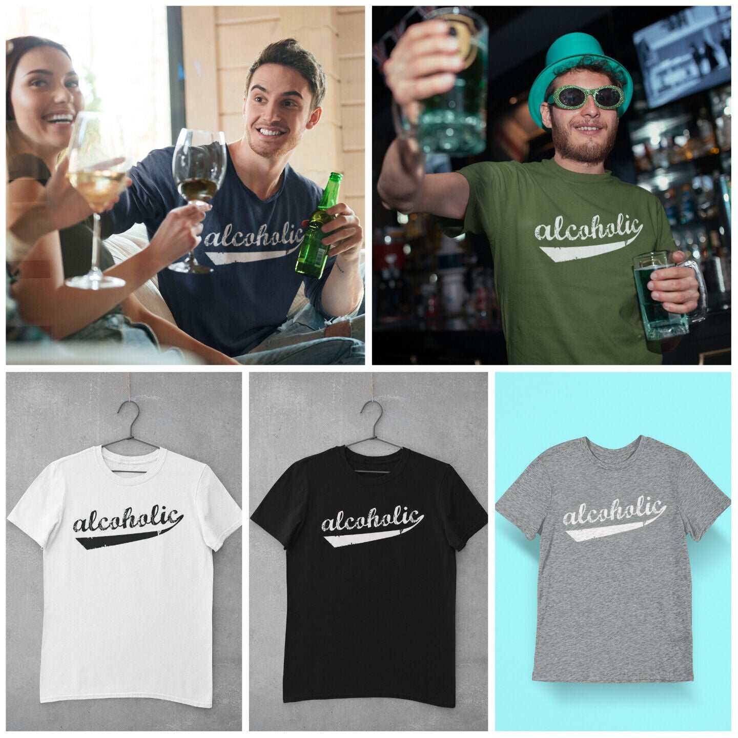 Funny T Shirt Alcoholic Drinking Joke Pub Beer Student Gift Idea PartyGalaxy Tees