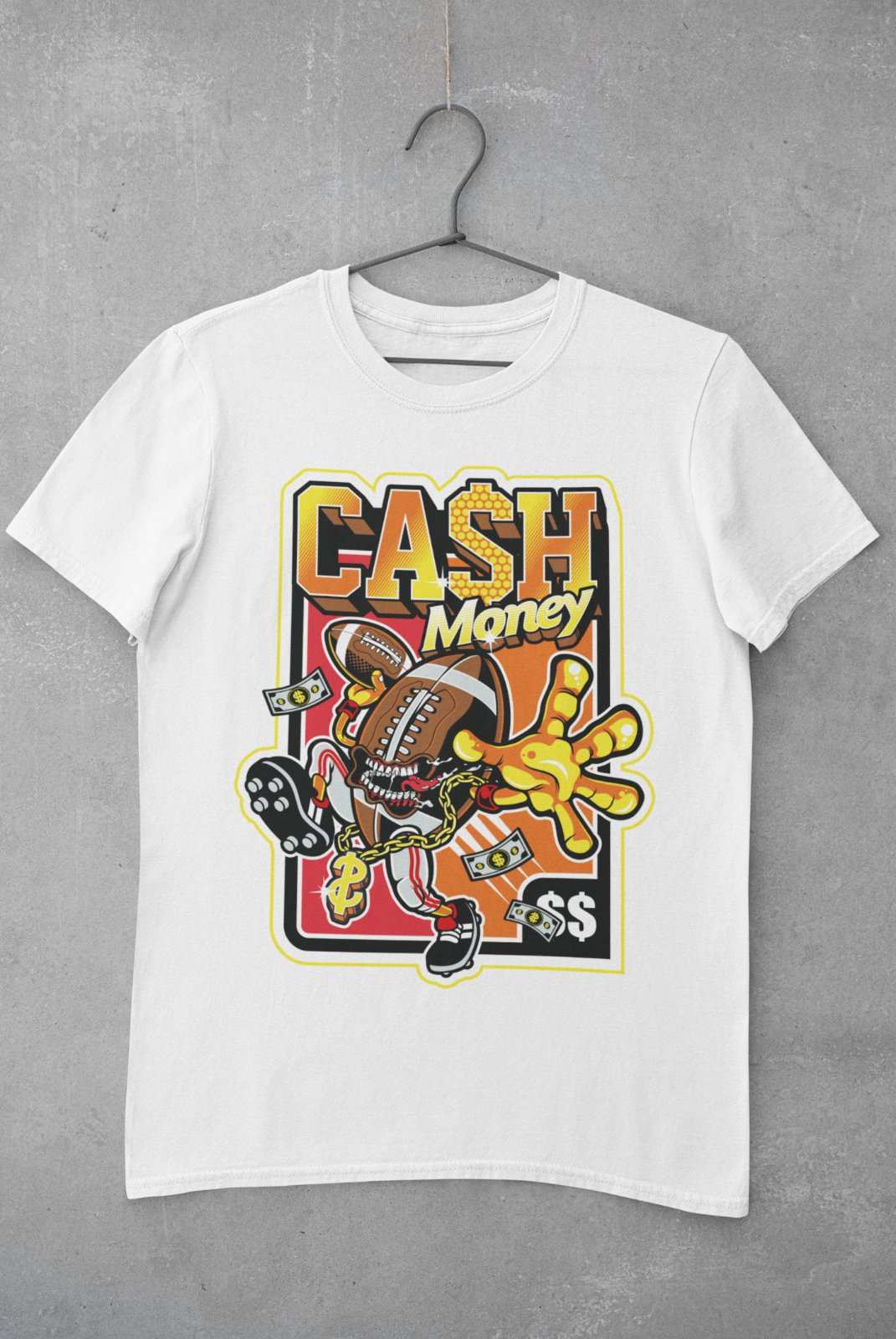 Funny T Shirt Cash Money American Football Overpaid Athletes Gridiron Galaxy Tees
