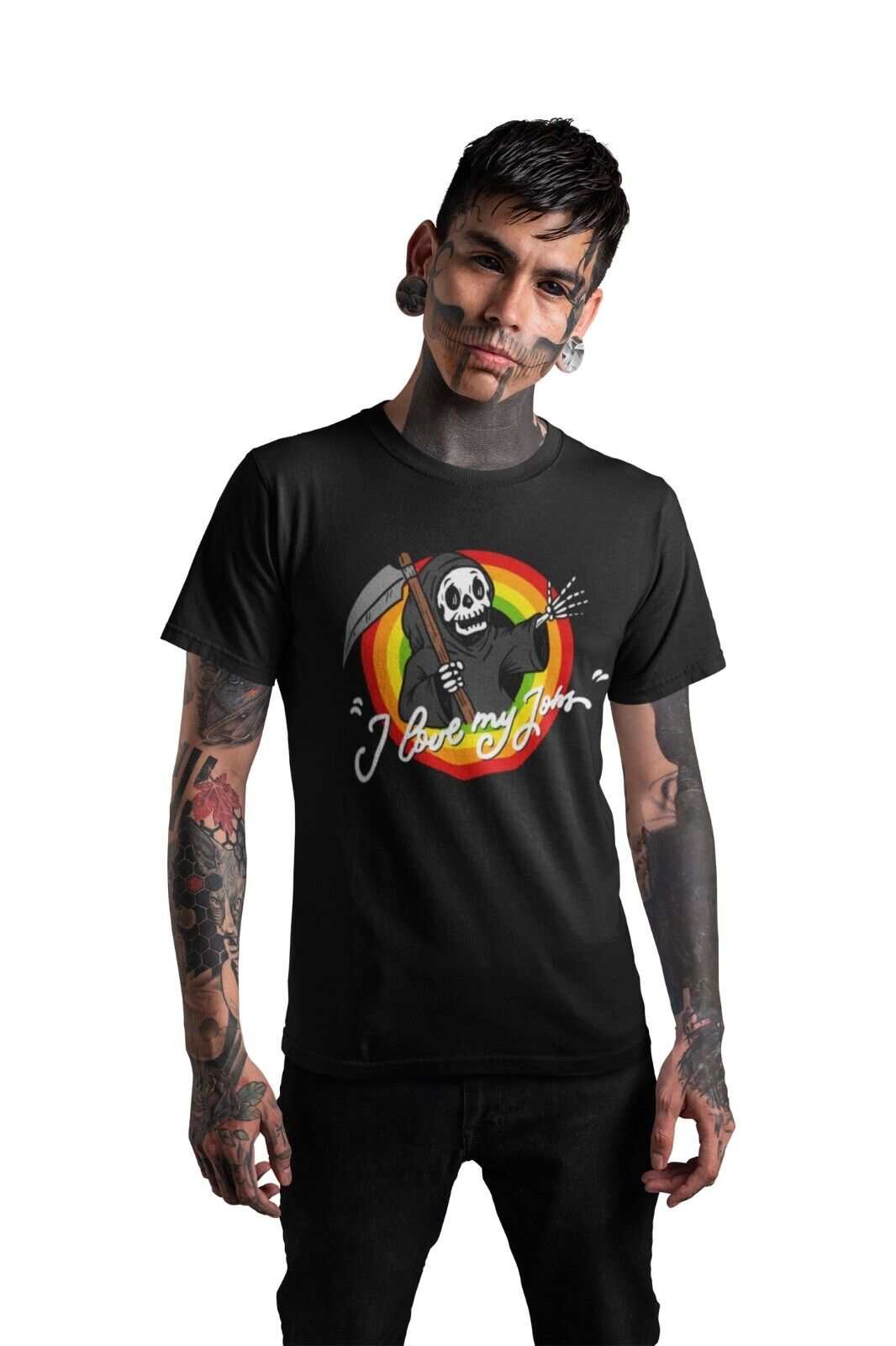 Funny T Shirt DEATH I LOVE MY JOBS Grim Reaper Skull Joke Scythe CartoGalaxy Tees