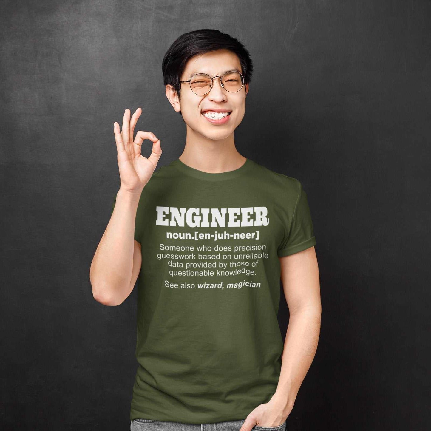 Funny T Shirt Engineer Dictionary Definition Novelty Worker Staff WorkGalaxy Tees