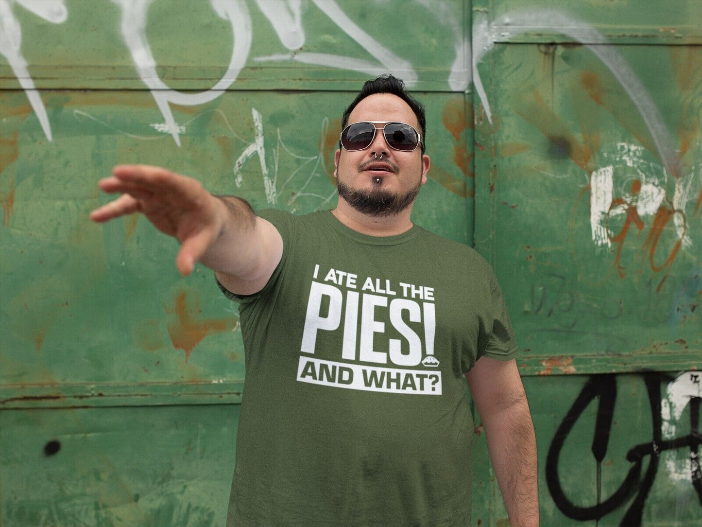 Funny T Shirt I ATE ALL THE PIES - AND WHAT fat joke football chant noGalaxy Tees