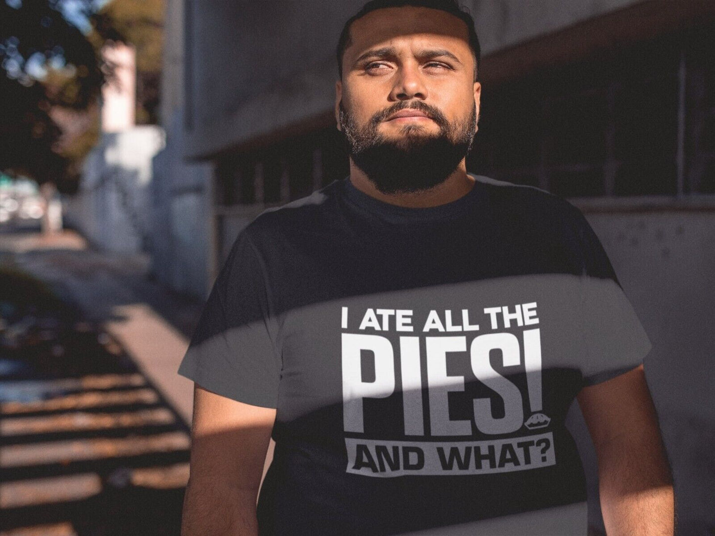 Funny T Shirt I ATE ALL THE PIES - AND WHAT fat joke football chant noGalaxy Tees