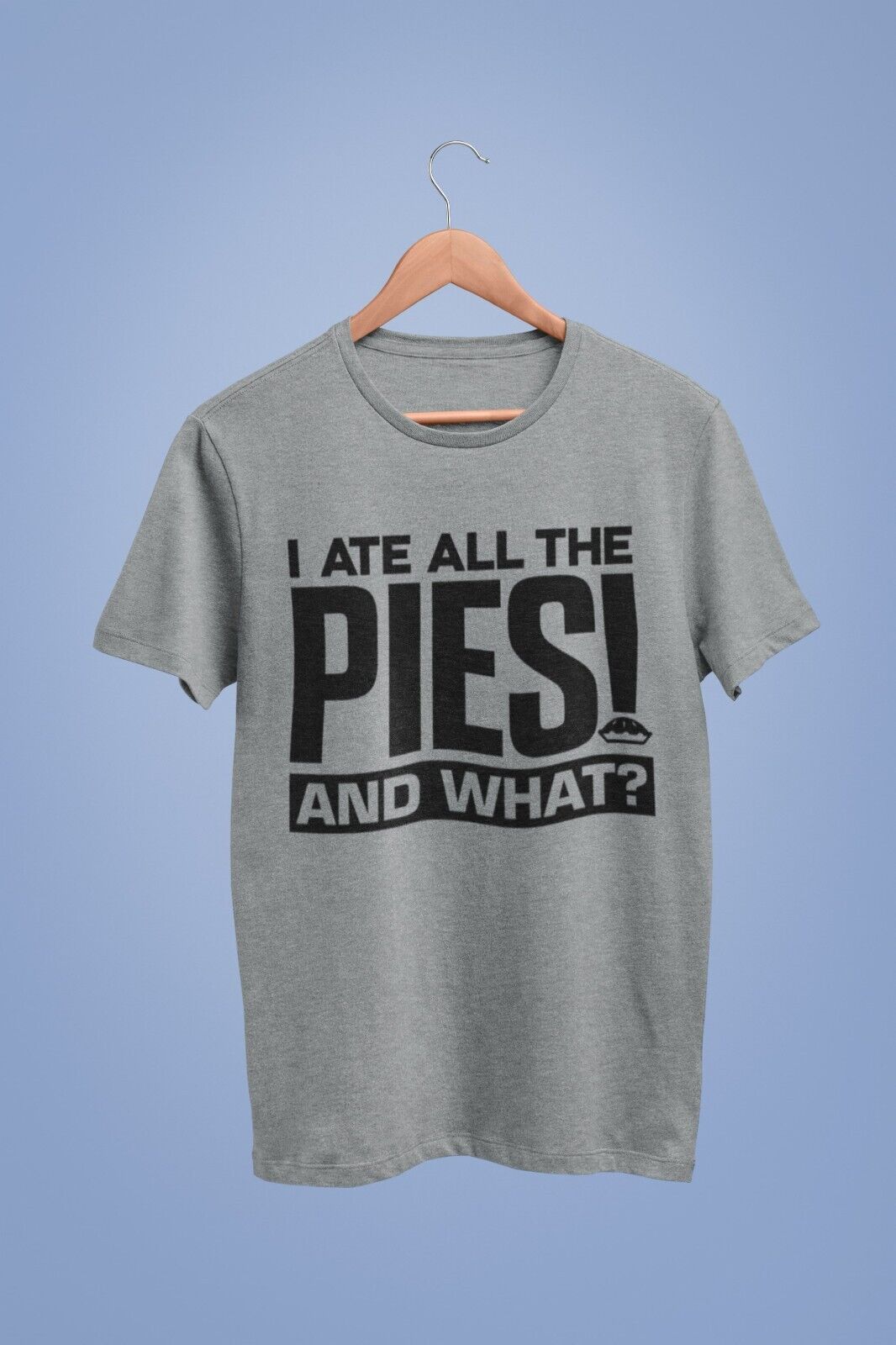 Funny T Shirt I ATE ALL THE PIES - AND WHAT fat joke football chant noGalaxy Tees