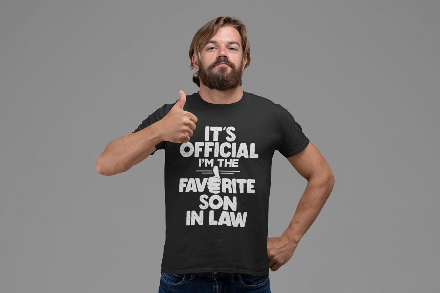 Funny T Shirt It's Official I'm The Favorite Son In Law Gift Idea WedGalaxy Tees