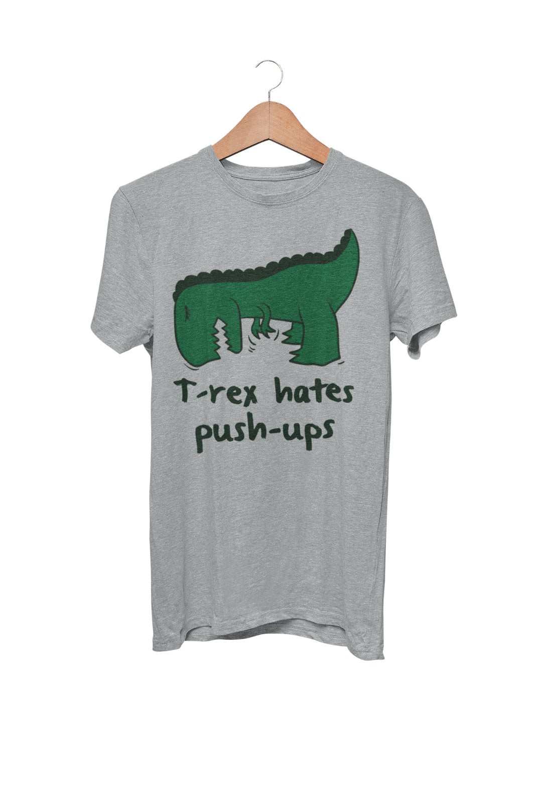 Funny T Shirt T Rex Hates Push Ups Small Arms Dinosaur T-Rex Joke NoveGalaxy Tees