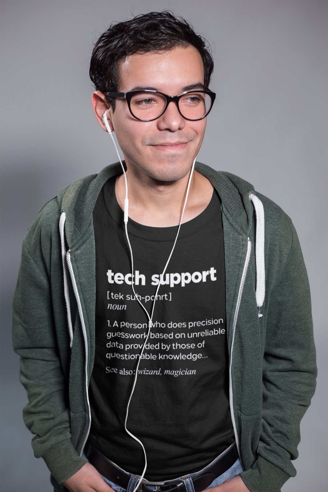 Funny T Shirt Tech Support Dictionary Definition IT Worker Staff Work Galaxy Tees