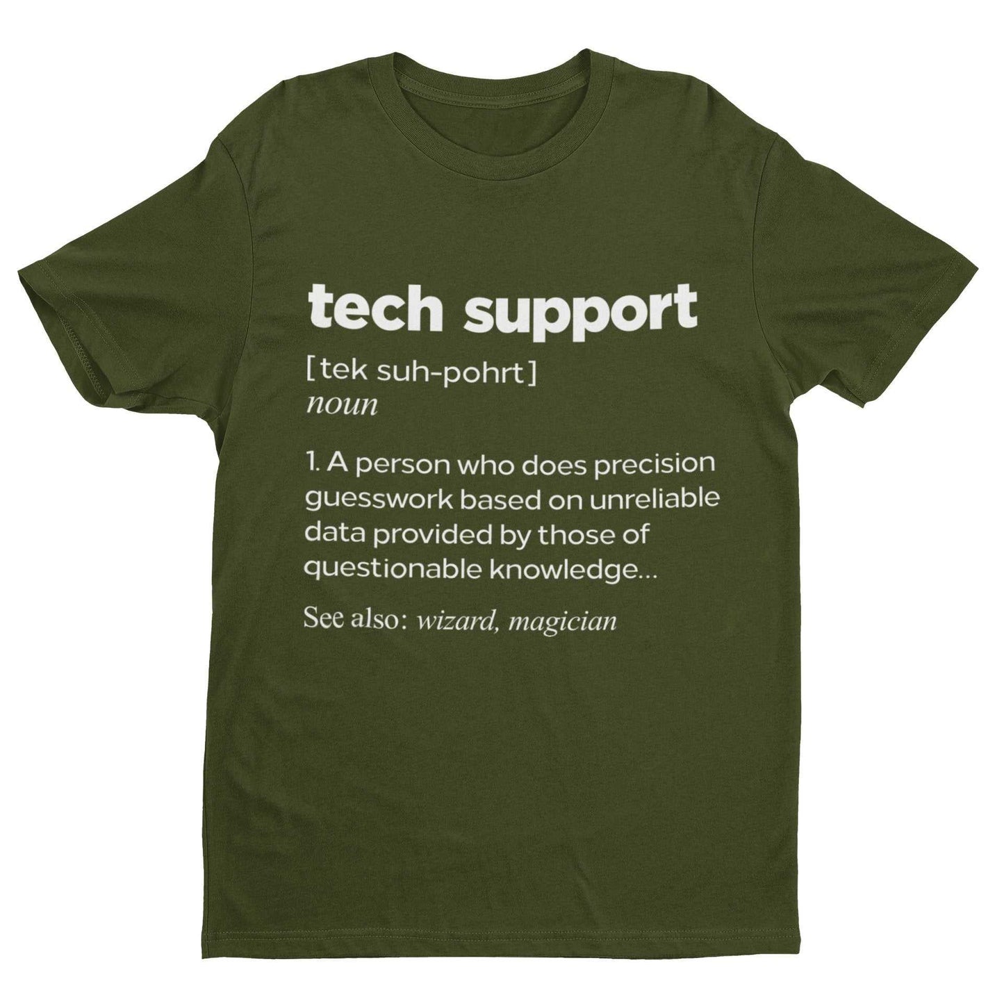 Funny T Shirt Tech Support Dictionary Definition IT Worker Staff Work Galaxy Tees