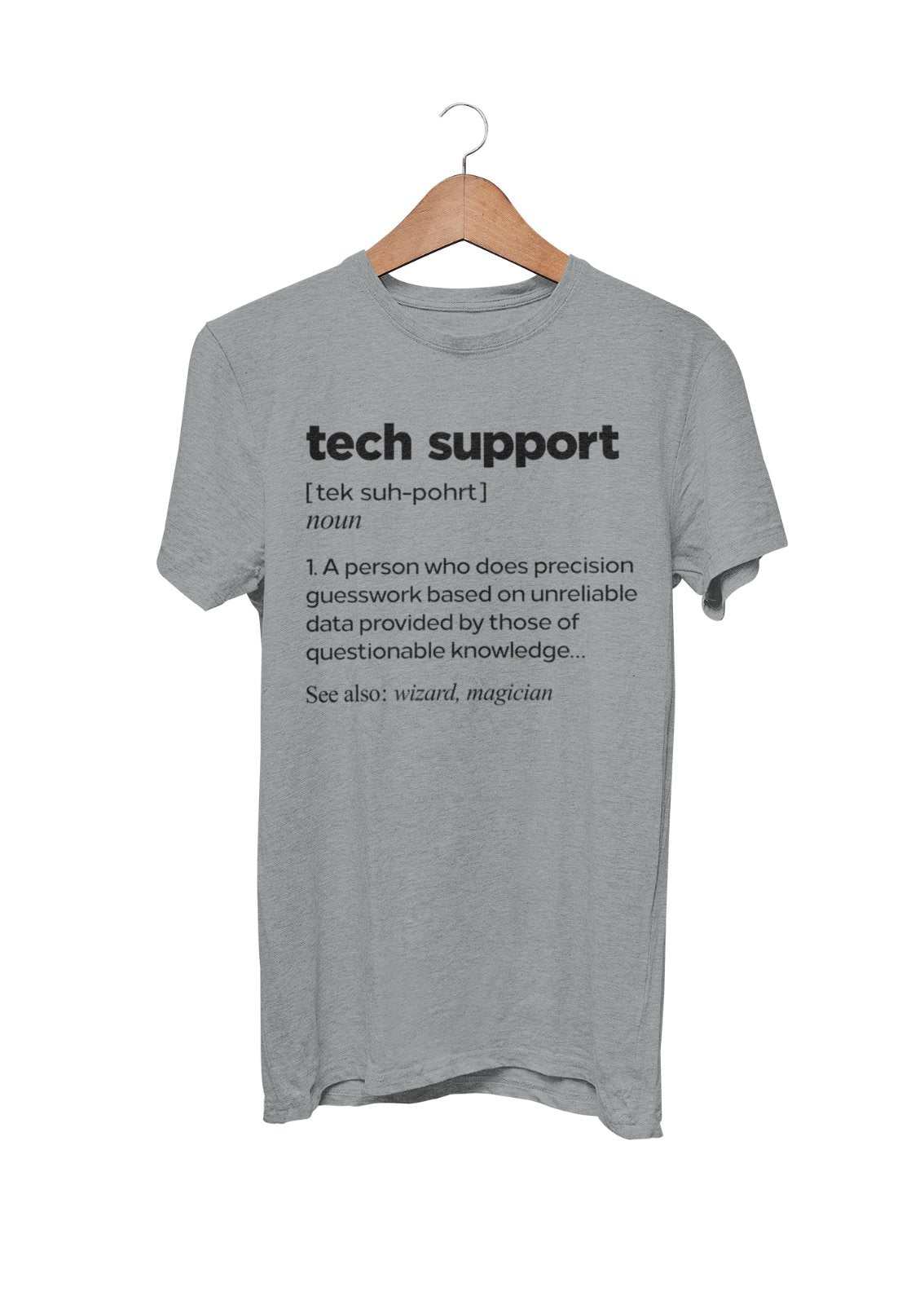 Funny T Shirt Tech Support Dictionary Definition IT Worker Staff Work Galaxy Tees