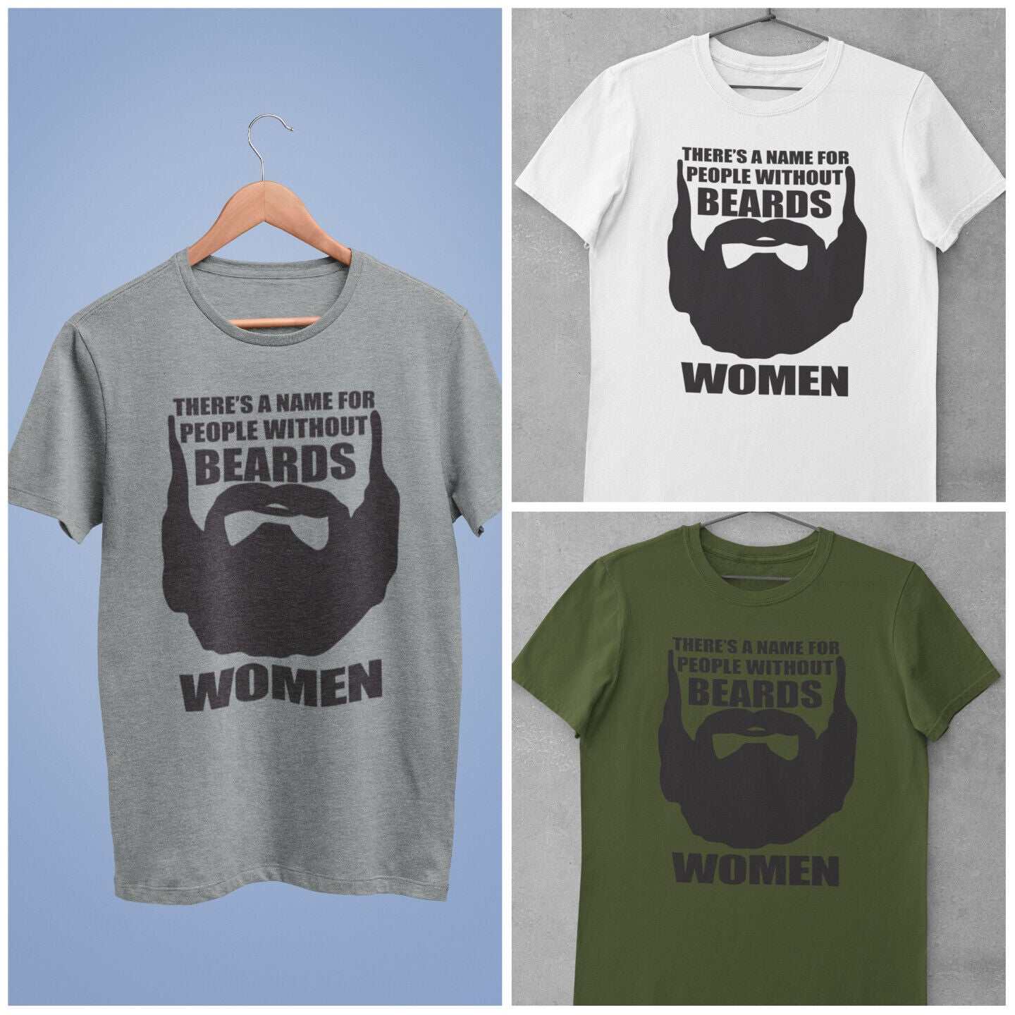 Funny T Shirt There's A Name For People Without Beards - Women Joke NoGalaxy Tees