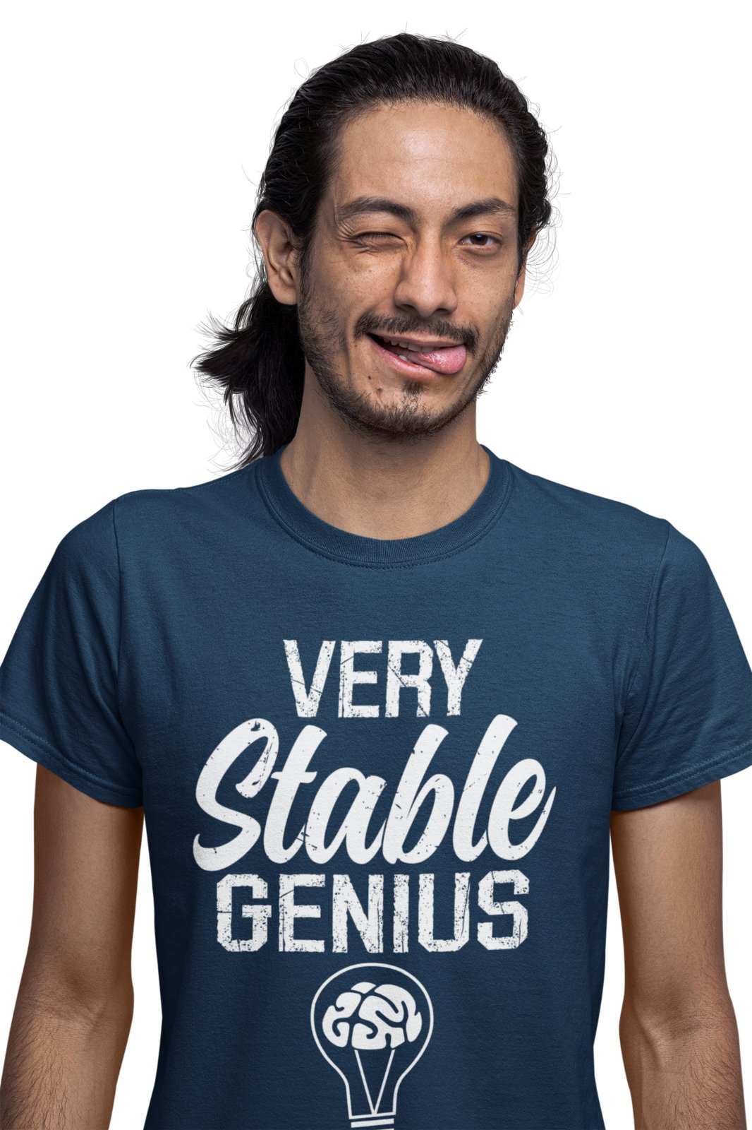 Funny T Shirt Very Stable Genius Trump Parody Novelty Lightbulb UnhingGalaxy Tees
