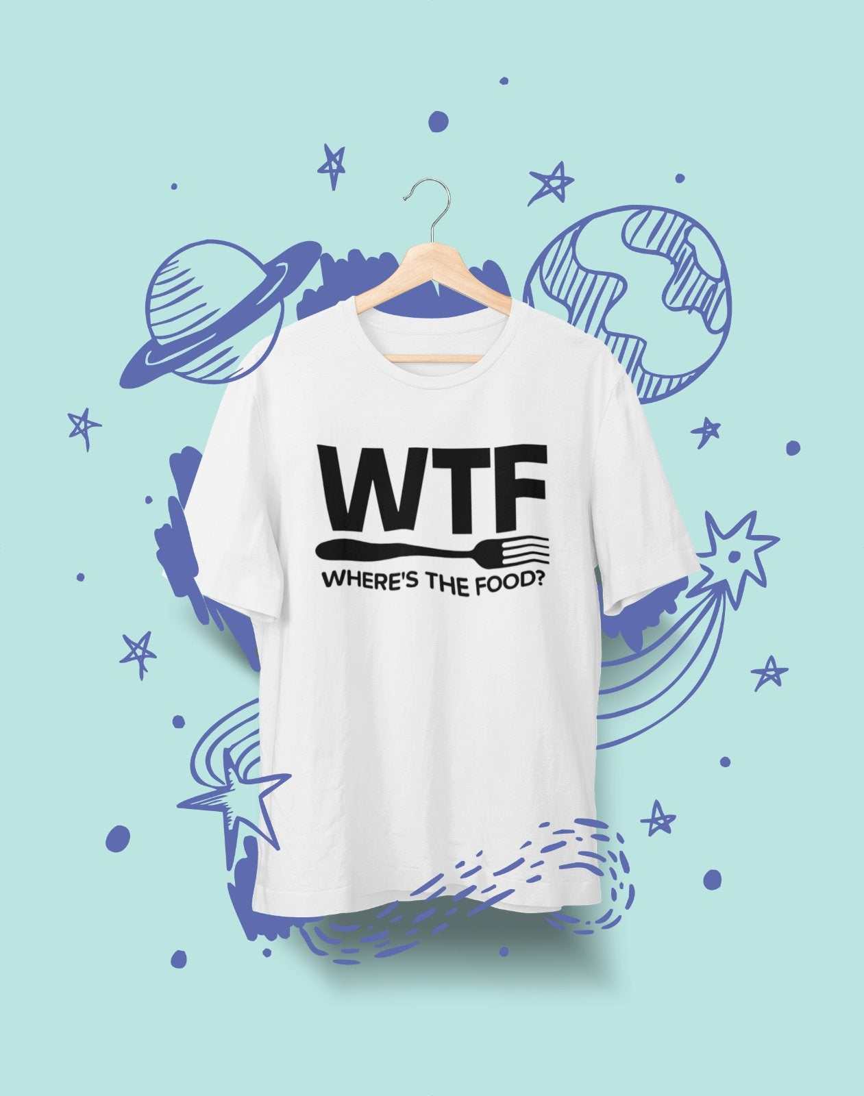 Funny T Shirt WTF Where's The Food Fat Joke Buffet Novelty Dad Gift IdGalaxy Tees
