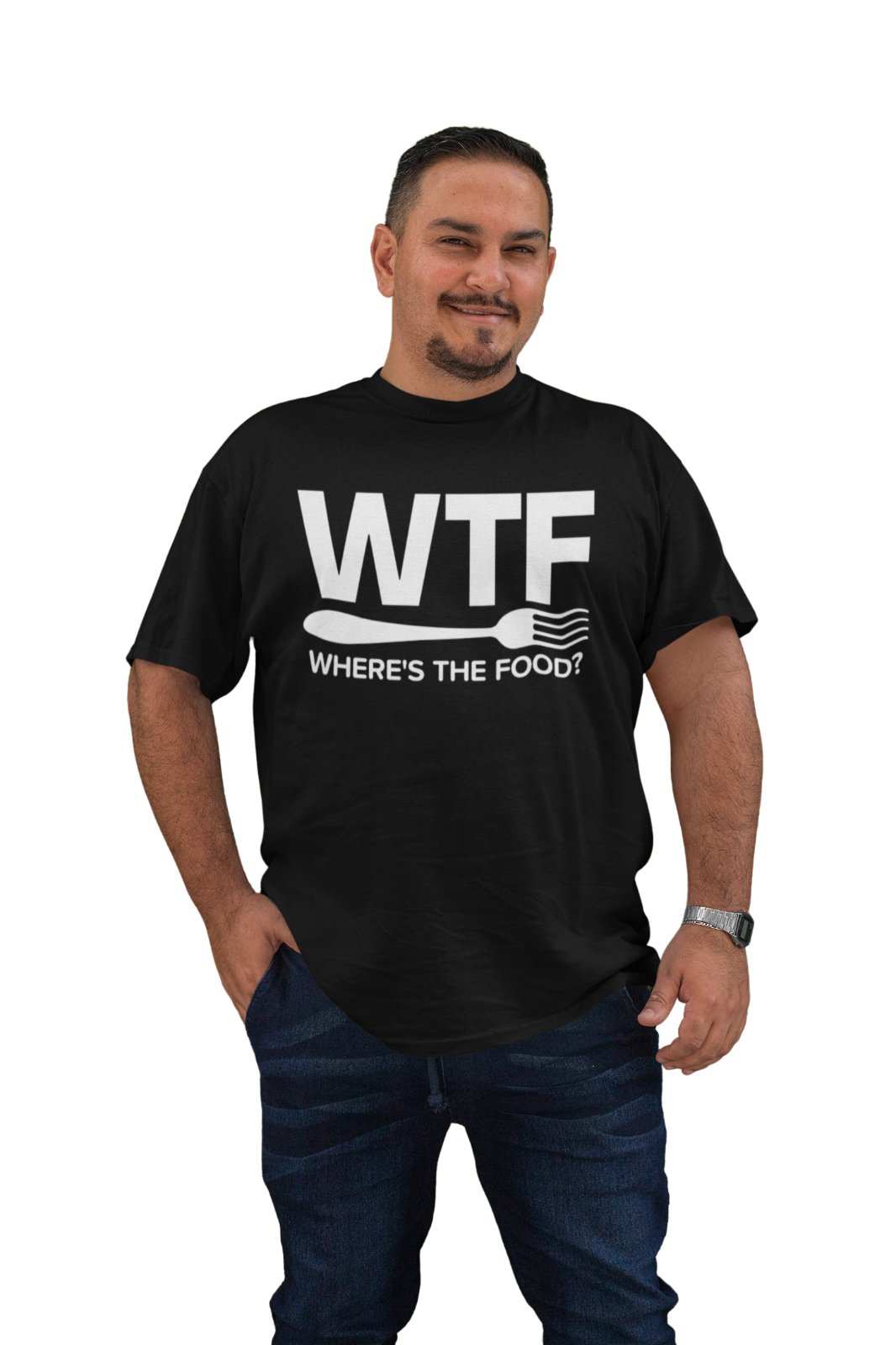Funny T Shirt WTF Where's The Food Fat Joke Buffet Novelty Dad Gift IdGalaxy Tees