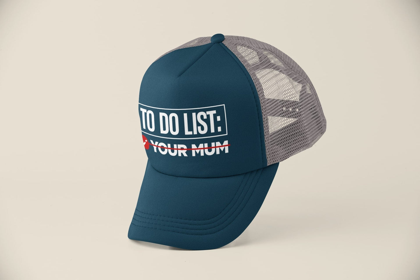 Funny Trucker Cap To Do List Your Mum ticked off and scored out joke hGalaxy Tees