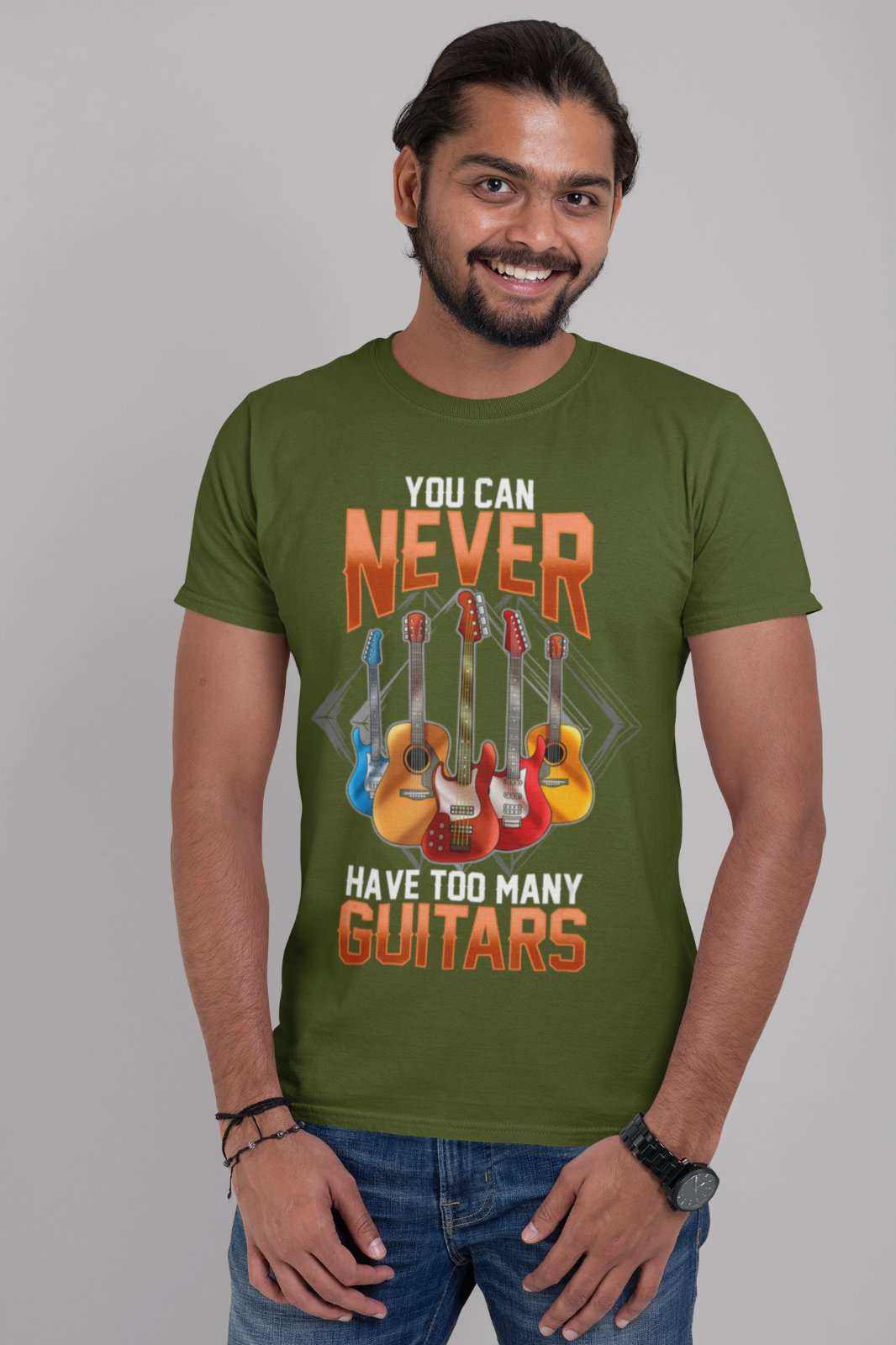 Funny You Can Never Have Too Many Guitars T Shirt Guitarist Gift Idea Galaxy Tees