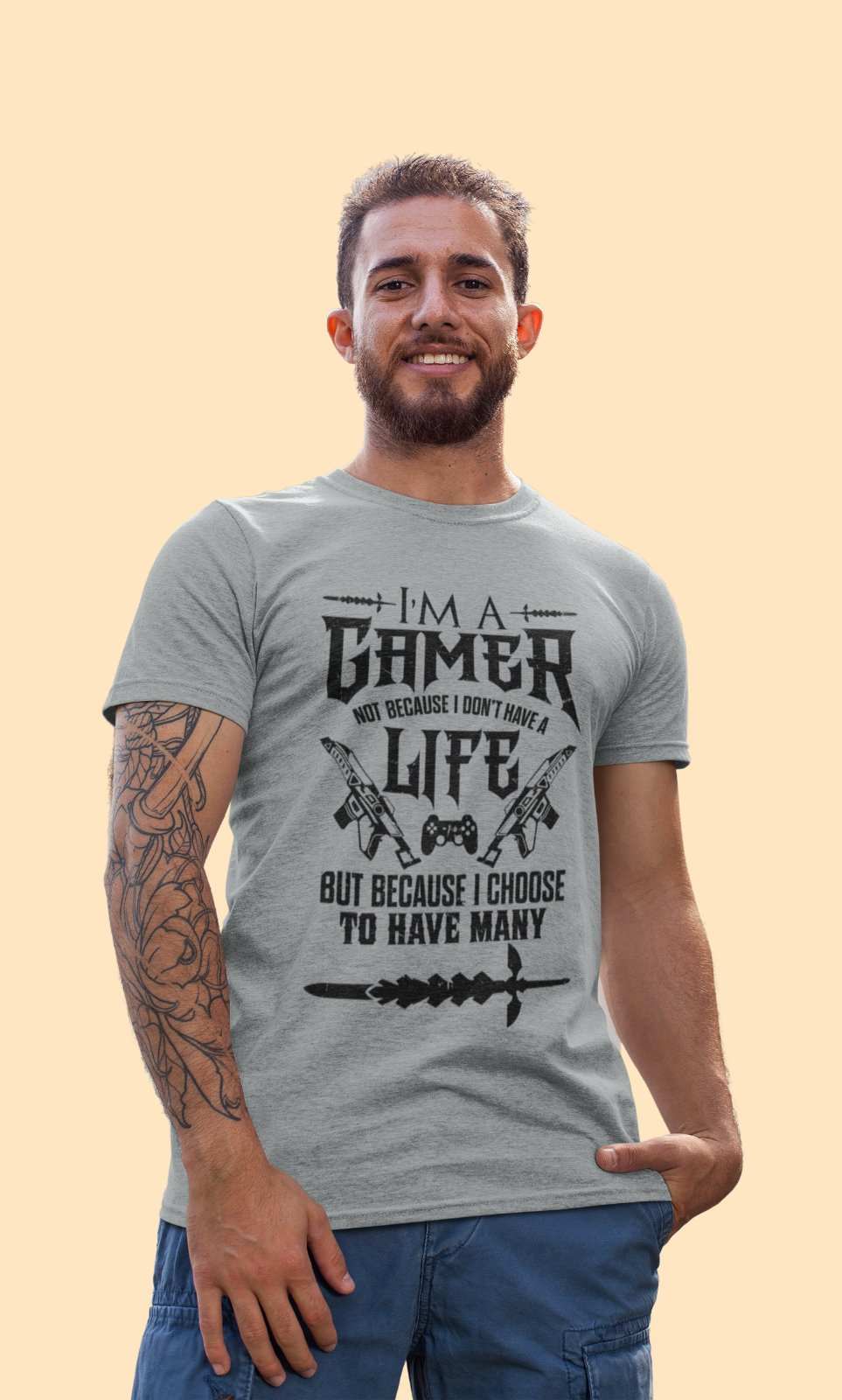 Gaming T Shirt I'm A Gamer Not Because I Don't Have A Life But BecauseGalaxy Tees