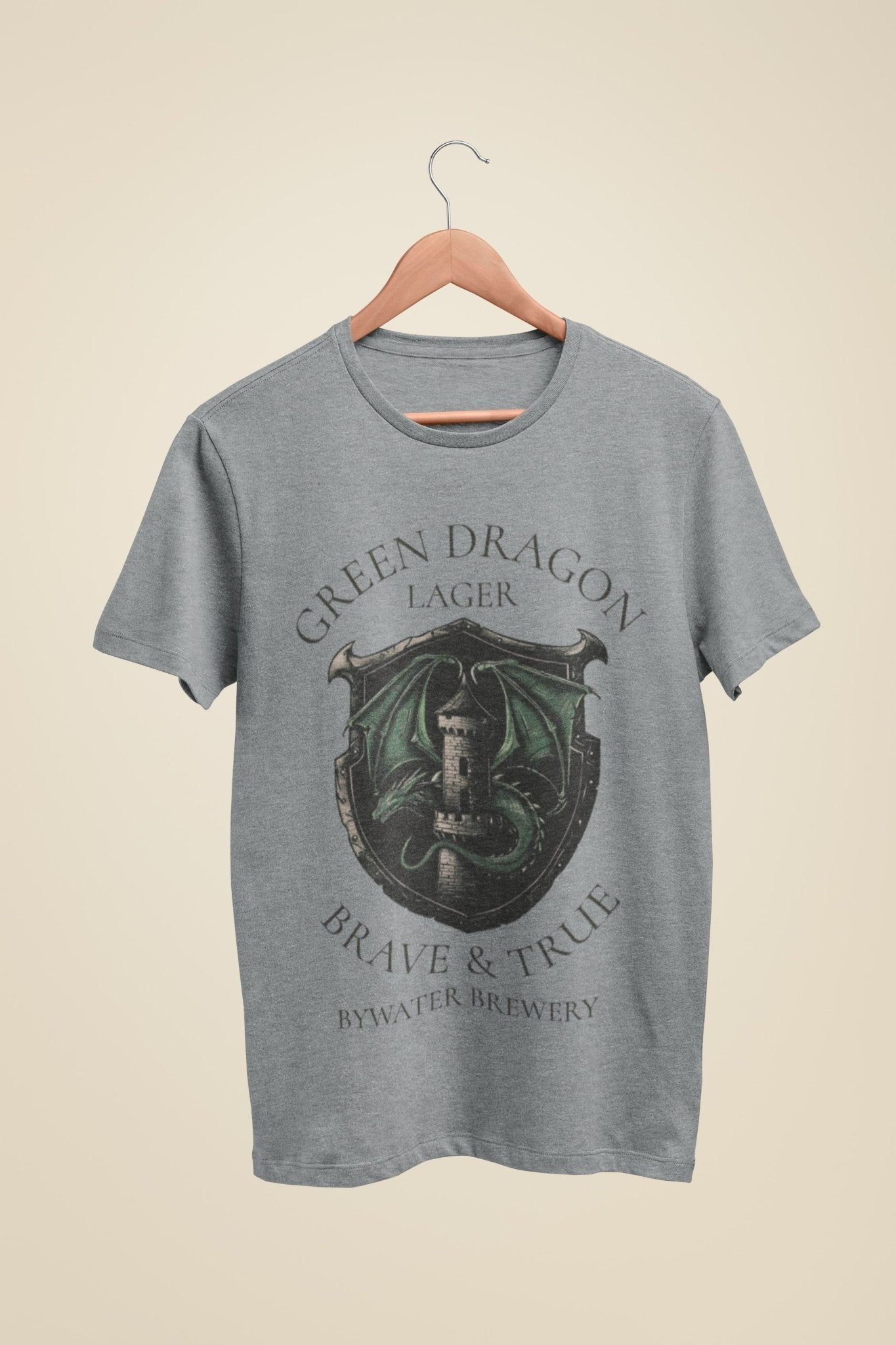 Green Dragon Lager T Shirt Brave and True Bywater Brewery Rings Of TheGalaxy Tees