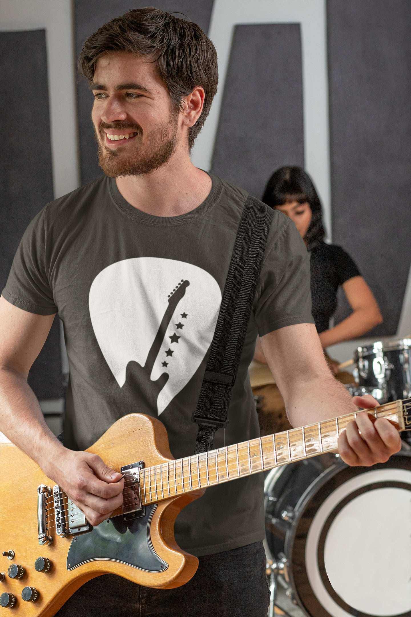 Guitar Pick Silhouette T-Shirt Perfect Gift for Guitarists and Music EGalaxy Tees