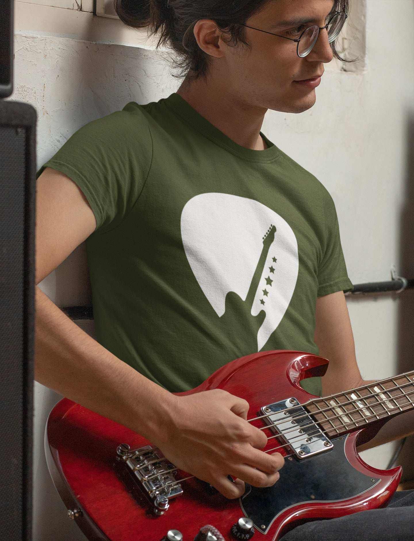 Guitar Pick Silhouette T-Shirt Perfect Gift for Guitarists and Music EGalaxy Tees