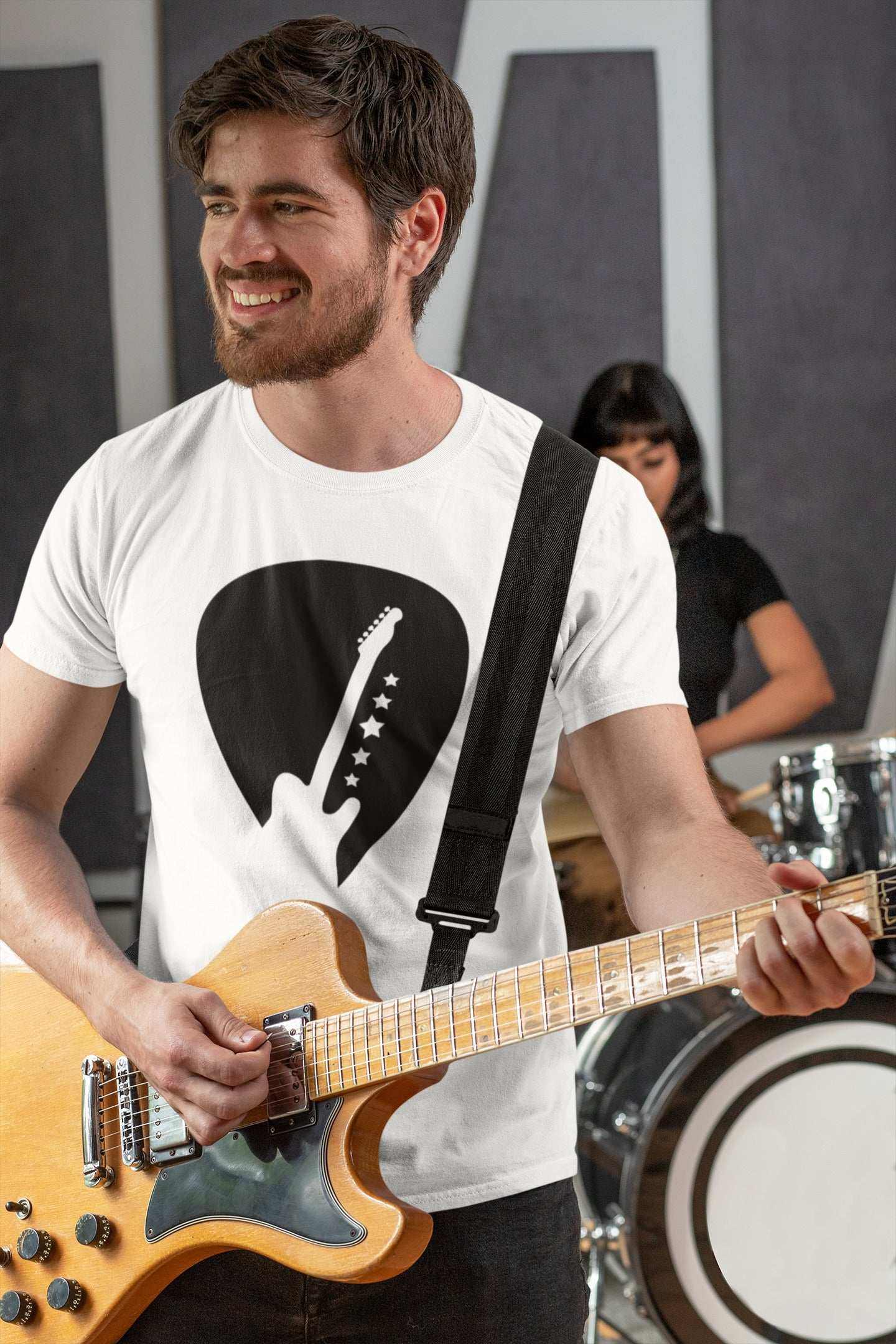 Guitar Pick Silhouette T-Shirt Perfect Gift for Guitarists and Music EGalaxy Tees