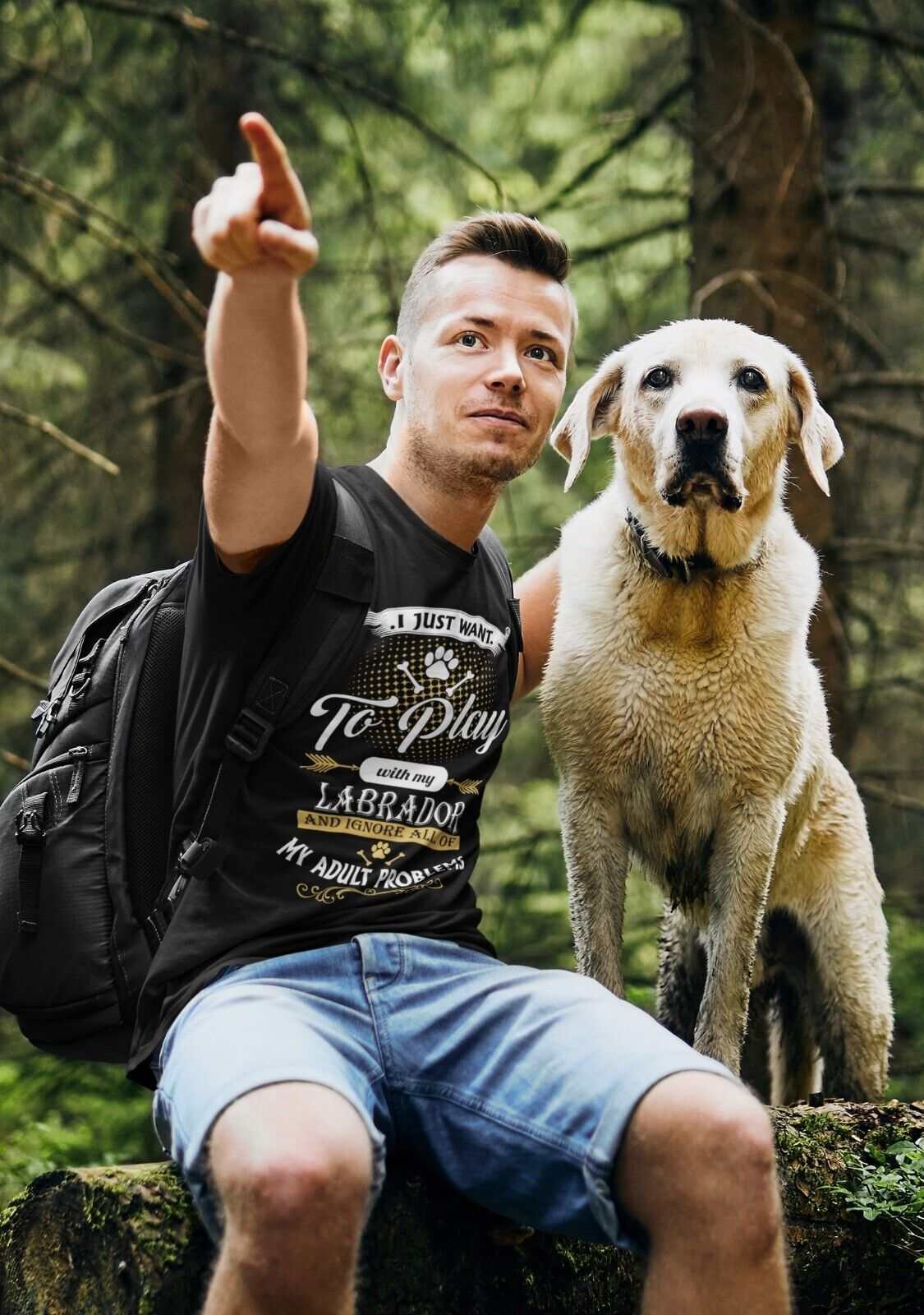 I Just Want To Play With LABRADOR And Ignore My Adult Problems T ShirtGalaxy Tees
