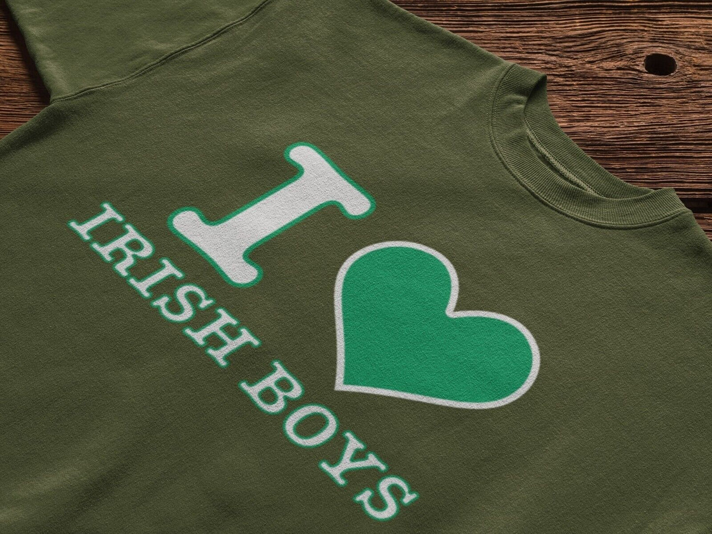I LOVE IRISH BOYS Green Heart Funny T Shirt Trending Novelty St PatricGalaxy Tees