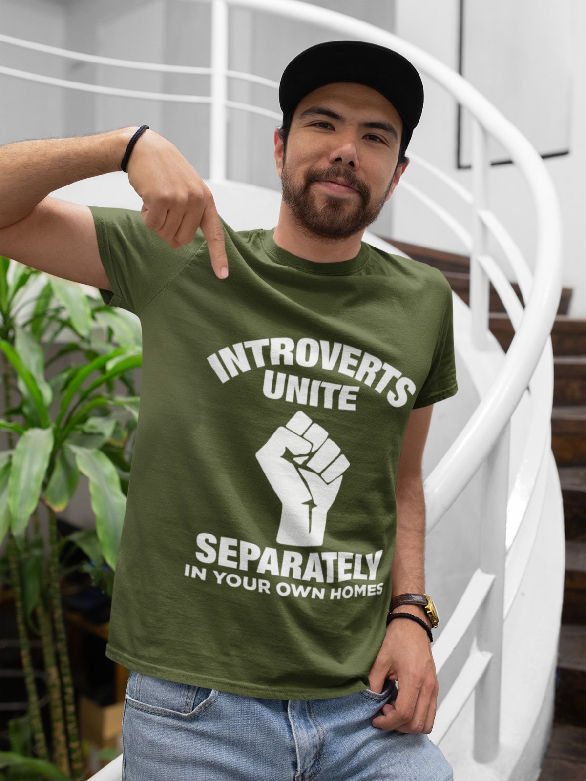 INTROVERTS UNITE Separately In Your Home Homes Funny T Shirt Clenched Galaxy Tees