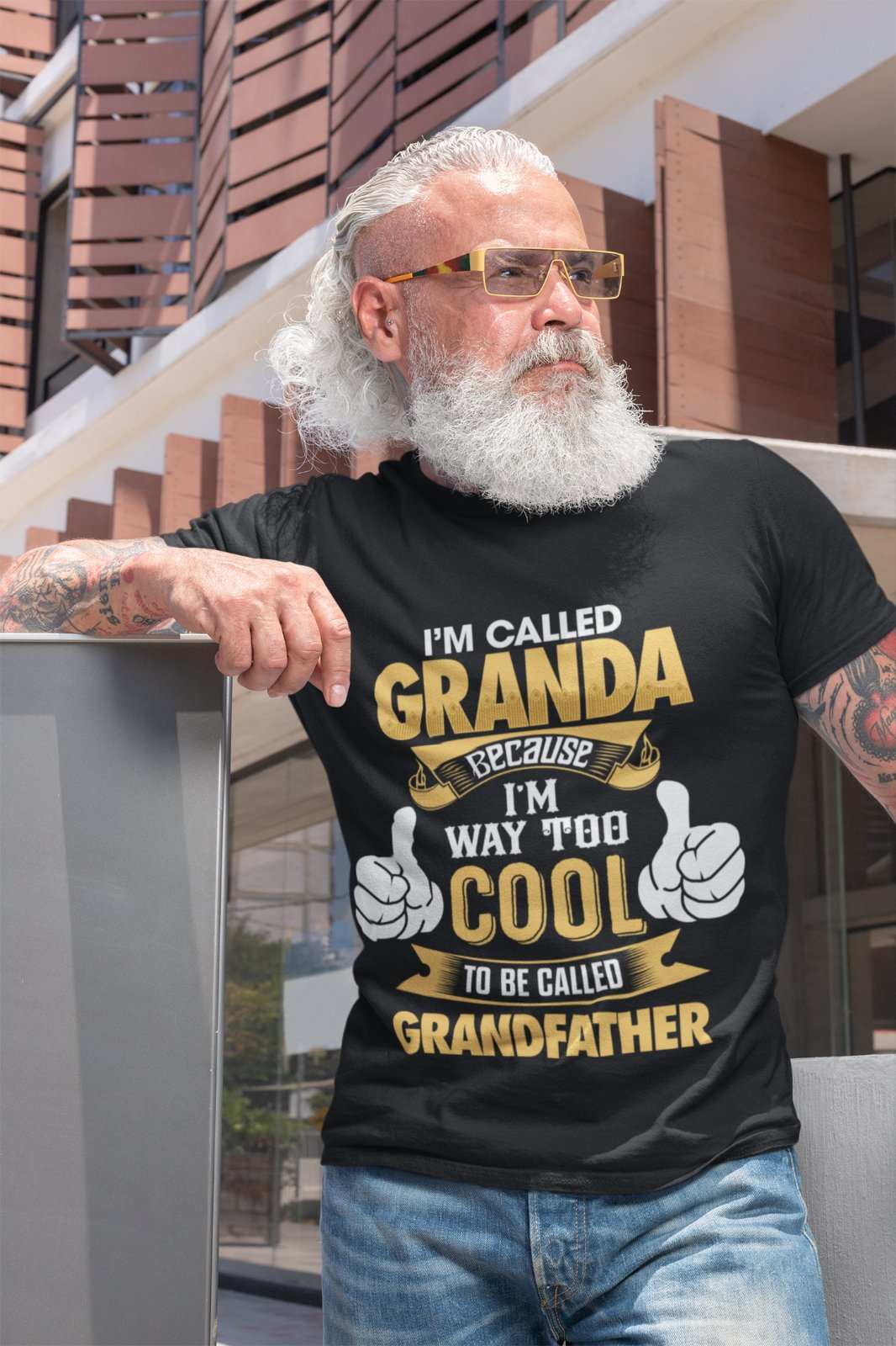 Im Called GRANDA Because I'm Way Too Cool To Be Called Grandfather FunGalaxy Tees