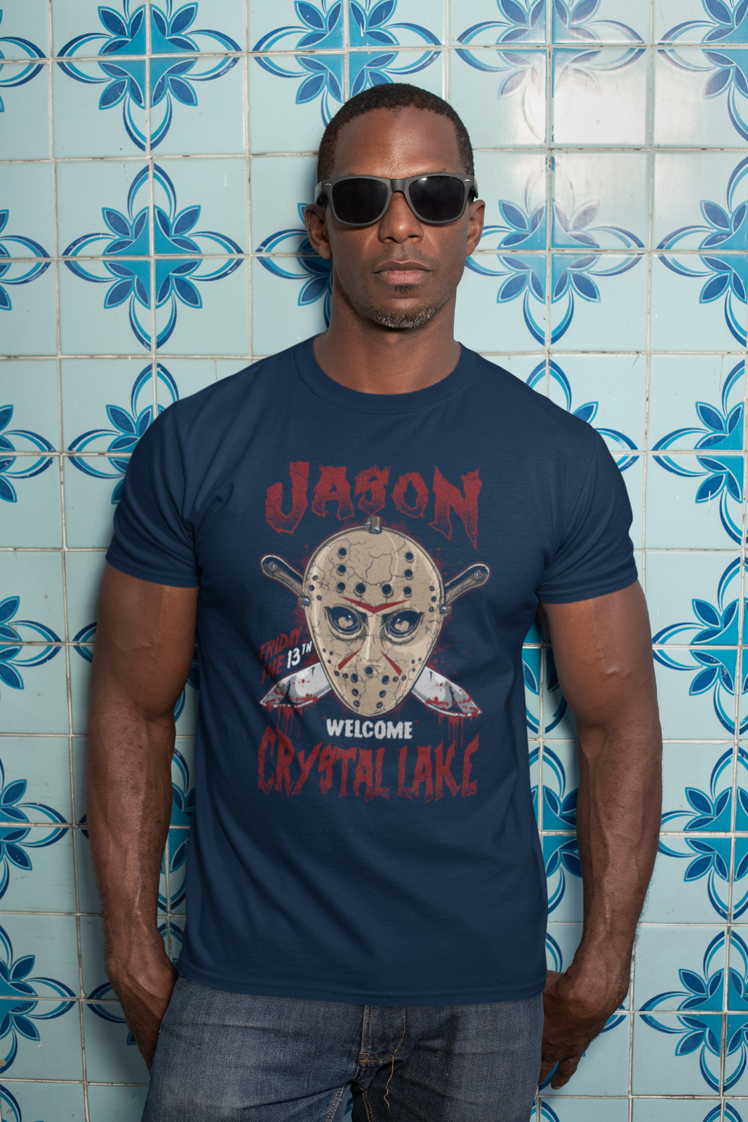 Jason Hockey Mask Retro Horror T Shirt 13th Friday The Voorhees CrystaGalaxy Tees