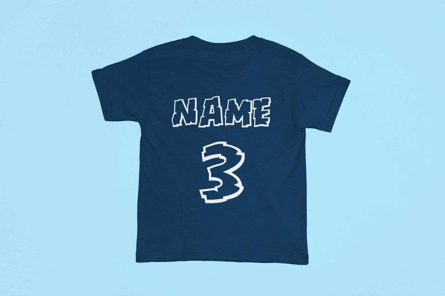 KIDS PERSONALISED 3rd birthday Dinosaur T Shirt name and age on back tGalaxy Tees