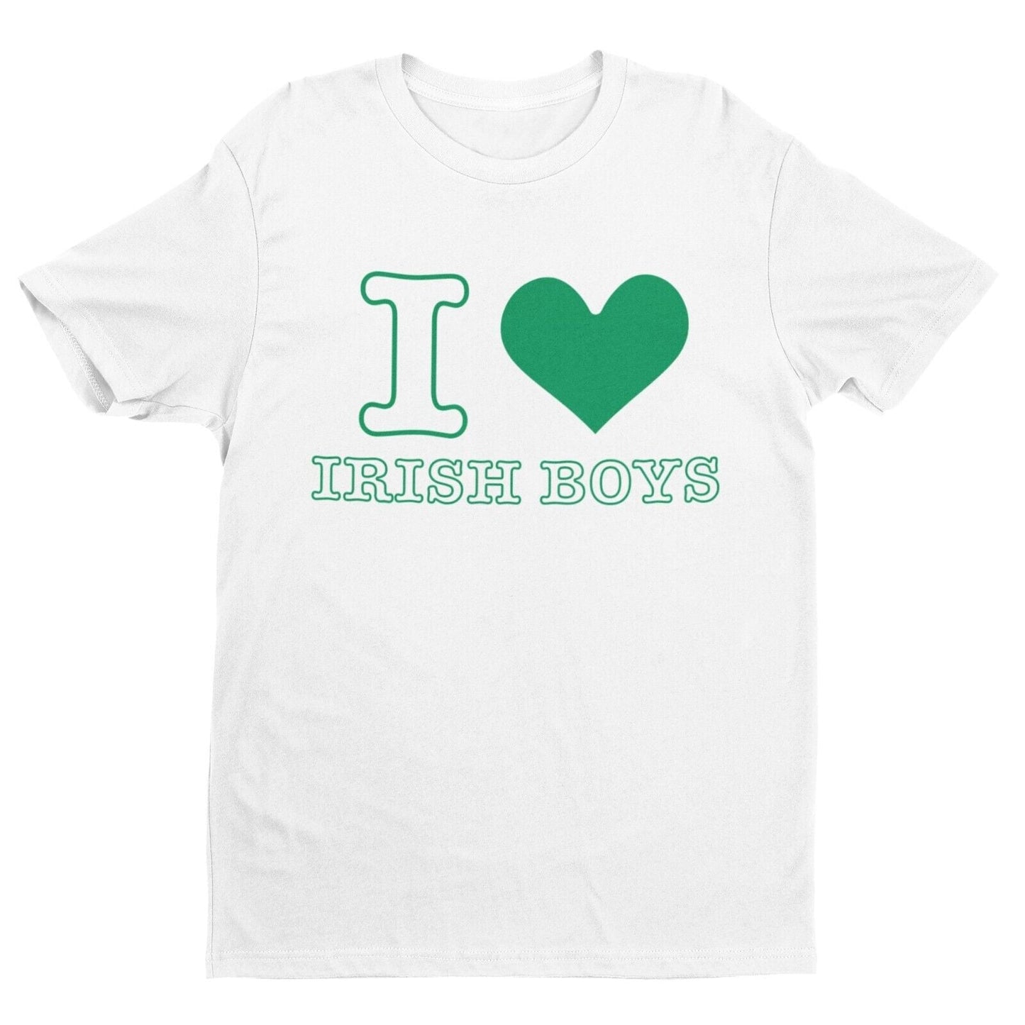 Kids Childrens I LOVE IRISH BOYS Green Love Heart T Shirt Trending St Galaxy Tees