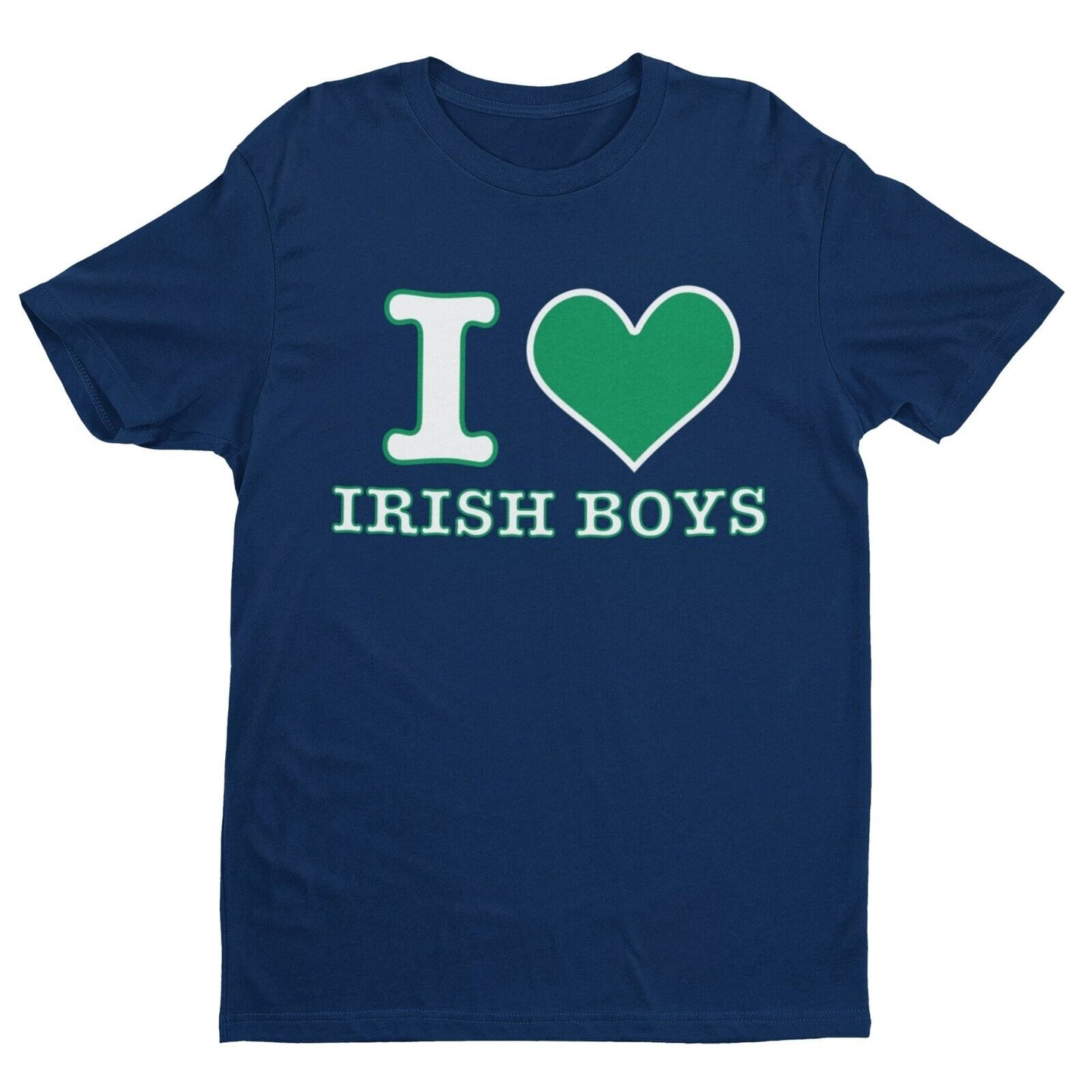Kids Childrens I LOVE IRISH BOYS Green Love Heart T Shirt Trending St Galaxy Tees