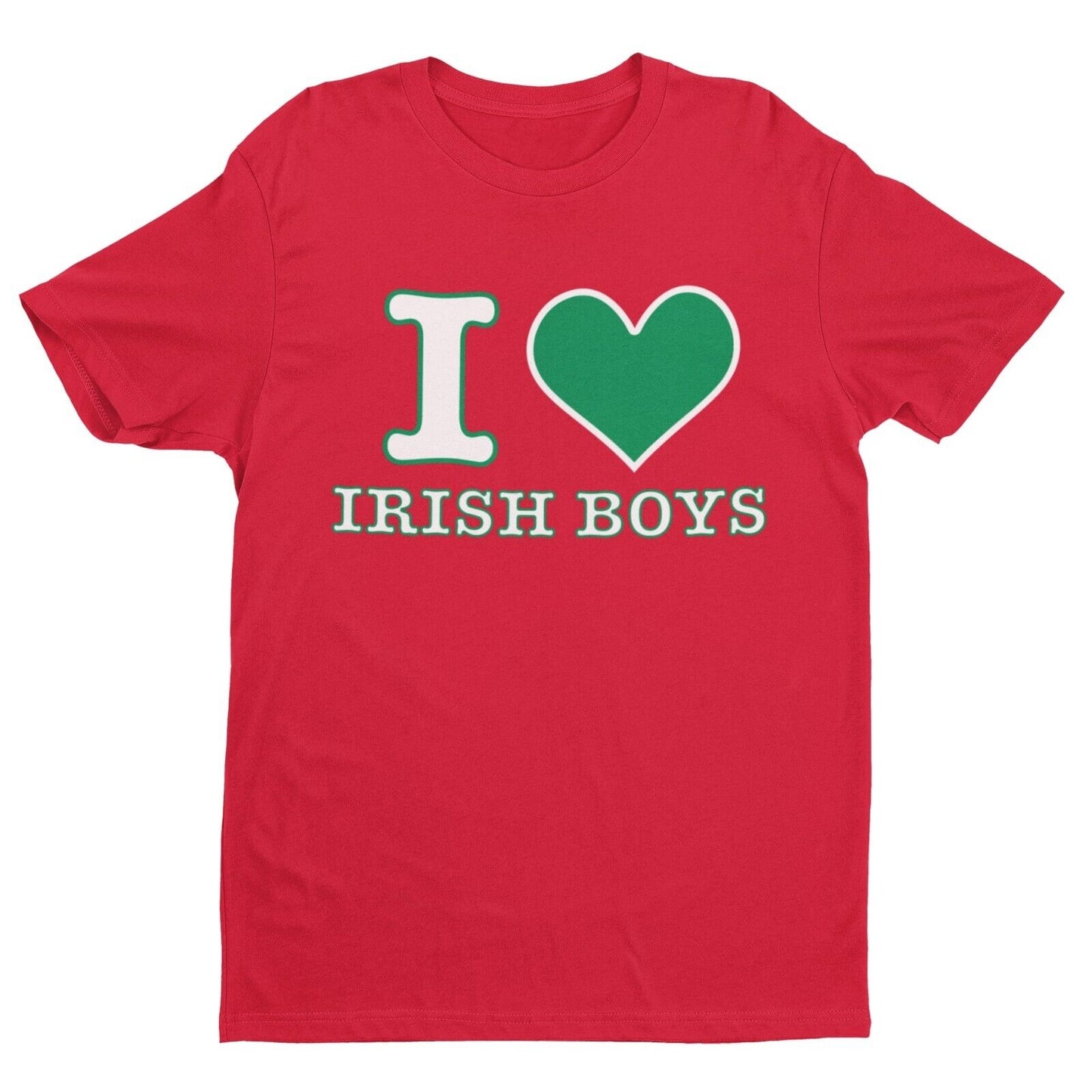 Kids Childrens I LOVE IRISH BOYS Green Love Heart T Shirt Trending St Galaxy Tees