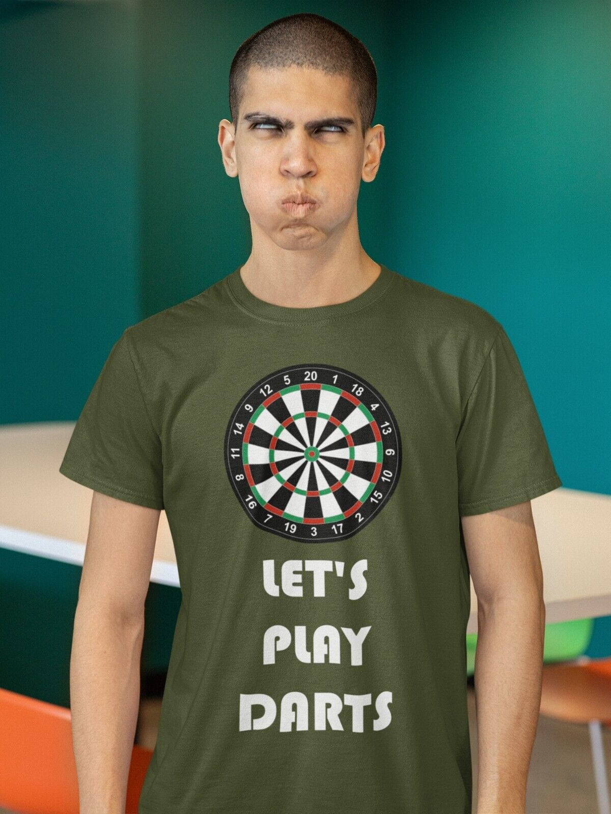 LET'S PLAY DARTS Funny T Shirt Man To Oche Gift Idea Team Dad PresentGalaxy Tees