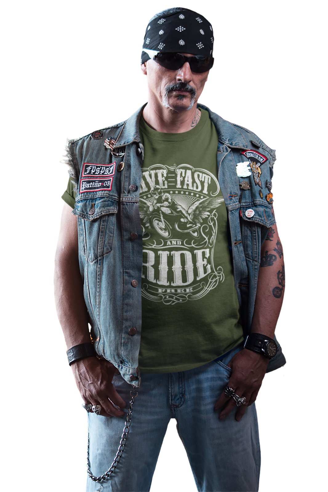 Live Fast And Ride Free Biker T Shirt Motorcycle Classic Retro Design Galaxy Tees