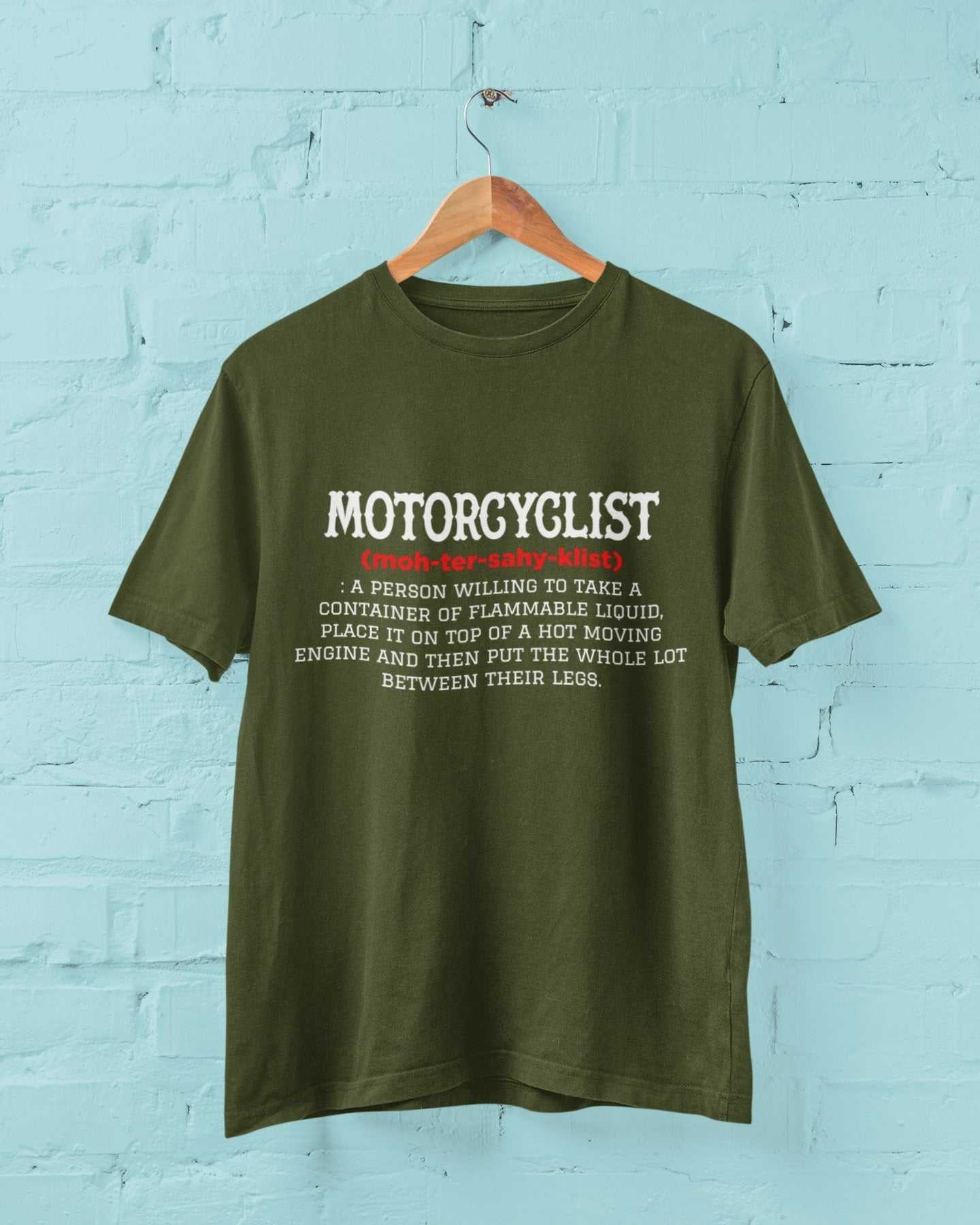 MOTORCYCLIST Dictionary Definition Funny Biker T Shirt Gift Idea MotorGalaxy Tees