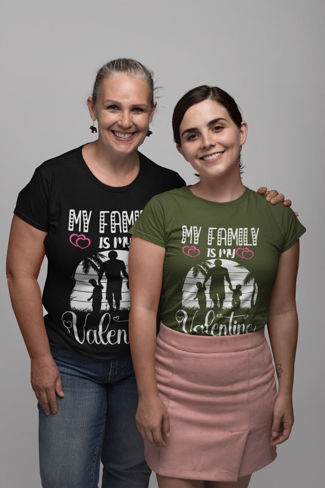 MY FAMILY IS MY VALENTINE Funny T Shirt Gift Idea Dad Mum Valentines DGalaxy Tees