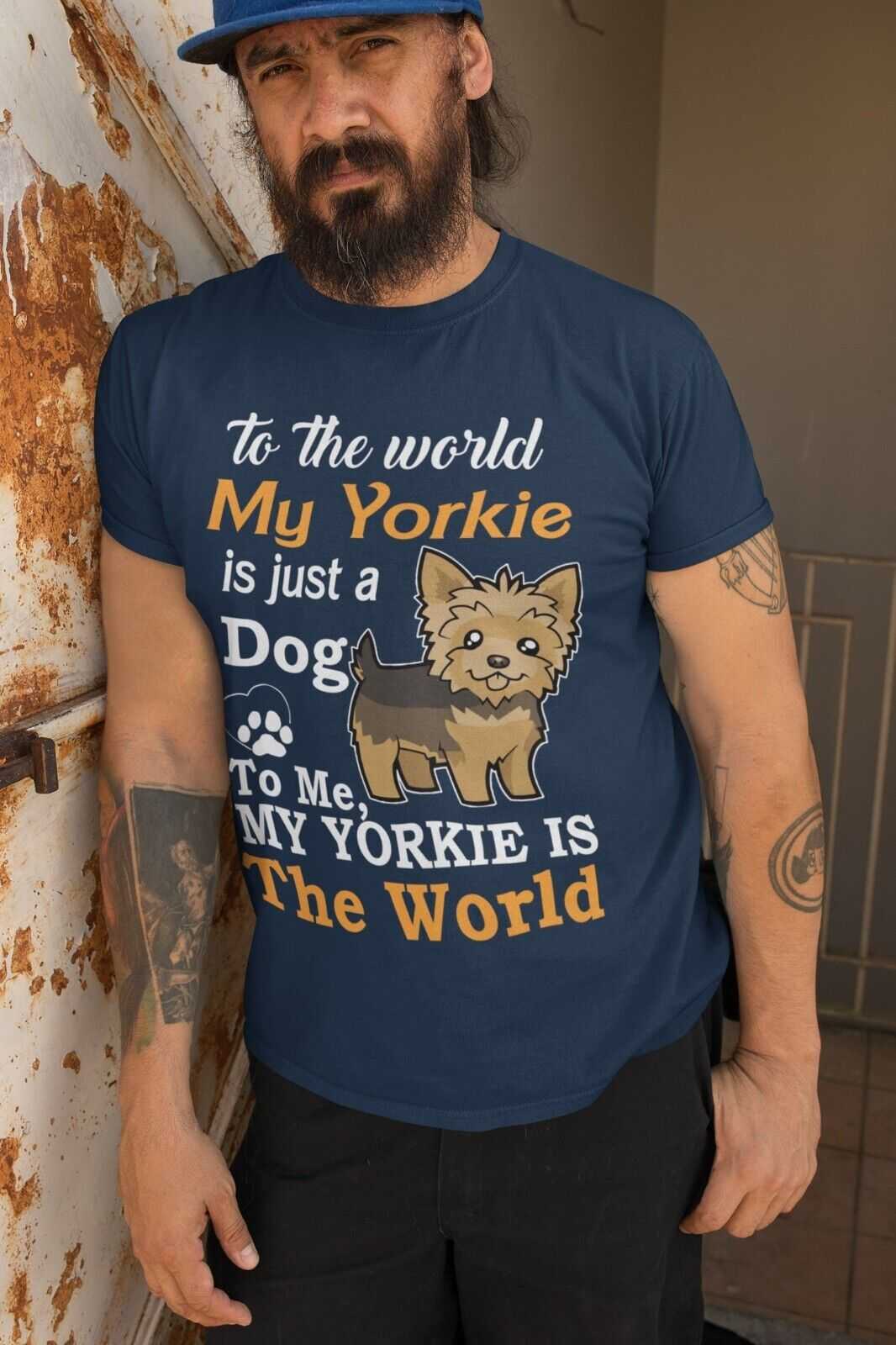 MY YORKIE IS MY WORLD Dog Lovers T Shirt Yorkshire Terrier Gift Idea FGalaxy Tees