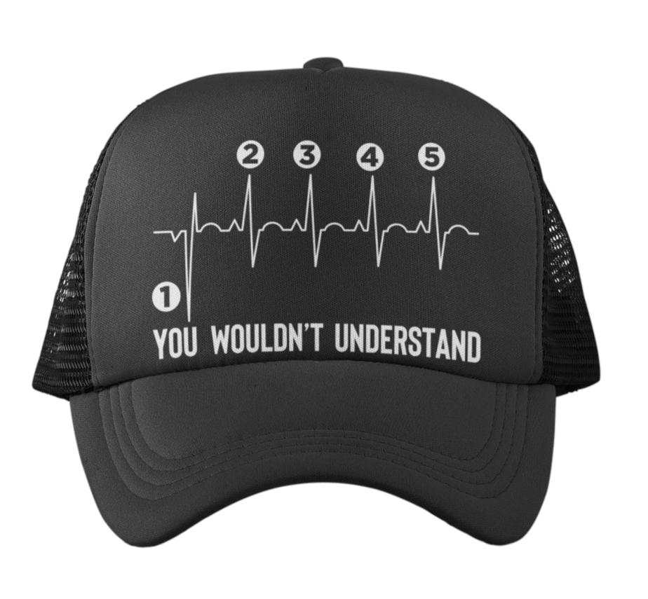 Motorcyclist Trucker Cap Biker Gearshift You Wouldn't Understand with Galaxy Tees