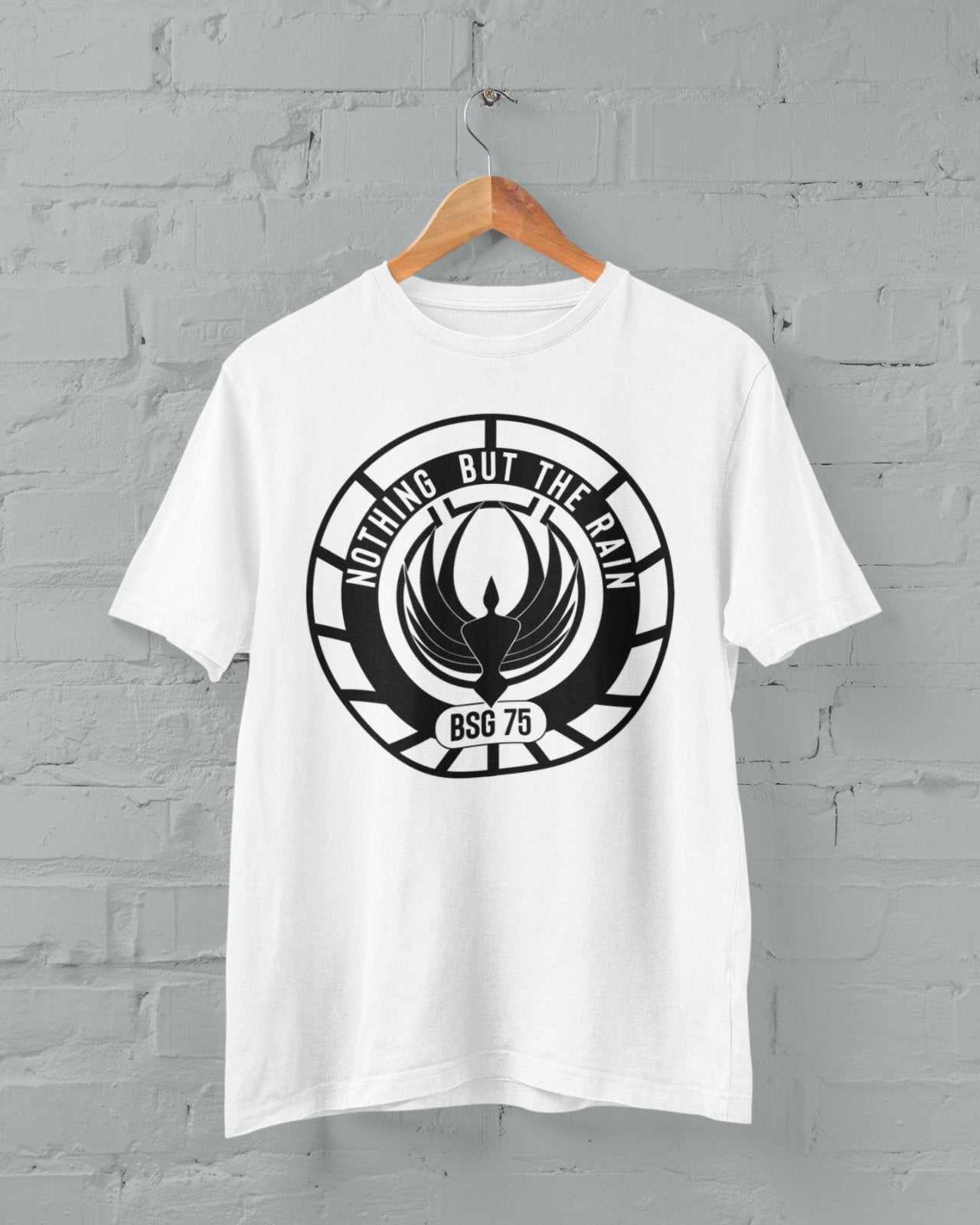 Nothing But The Rain BSG 75 T Shirt Galactica Battlestar TV Sci Fi GifGalaxy Tees