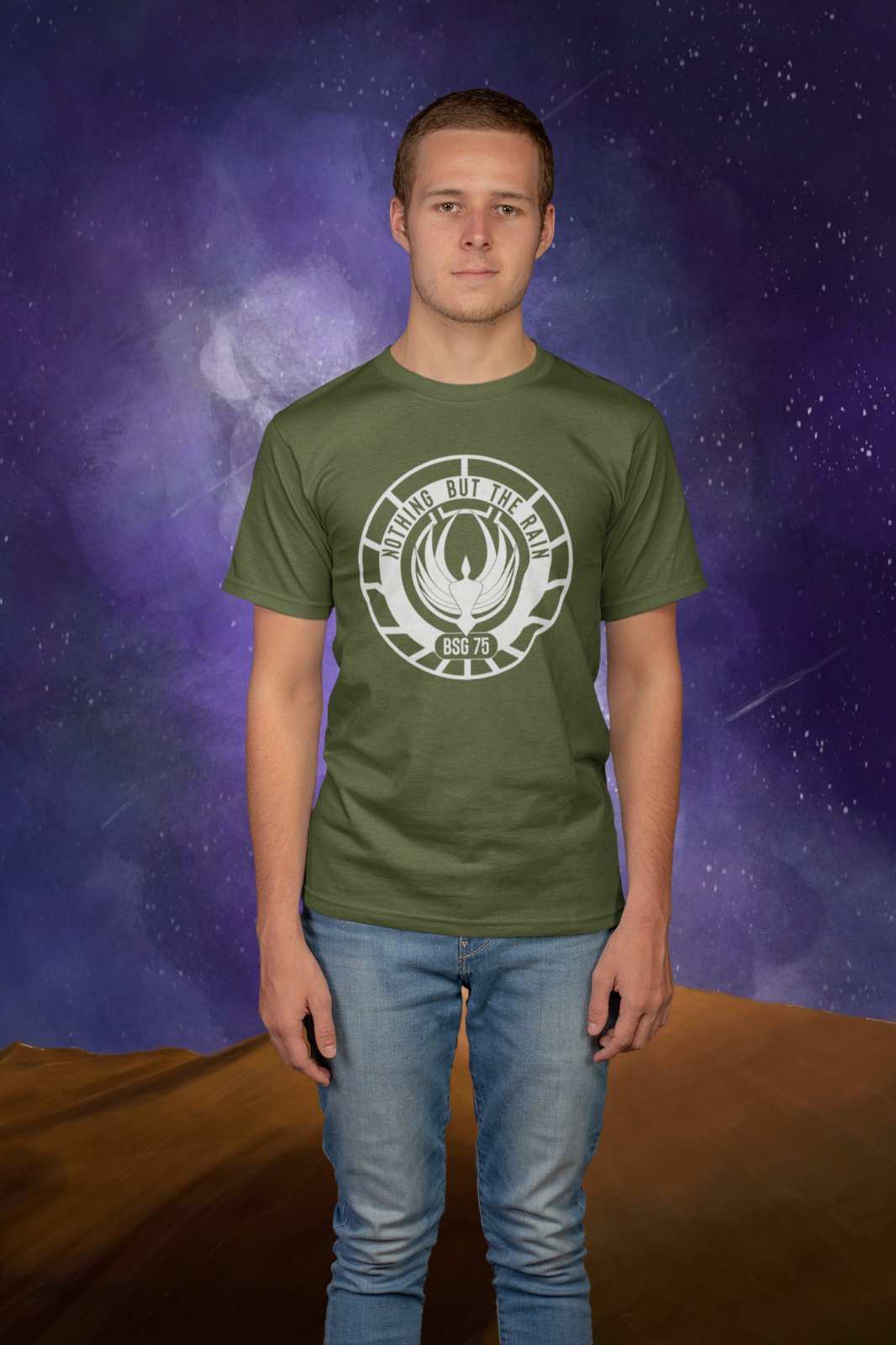 Nothing But The Rain BSG 75 T Shirt Galactica Battlestar TV Sci Fi GifGalaxy Tees