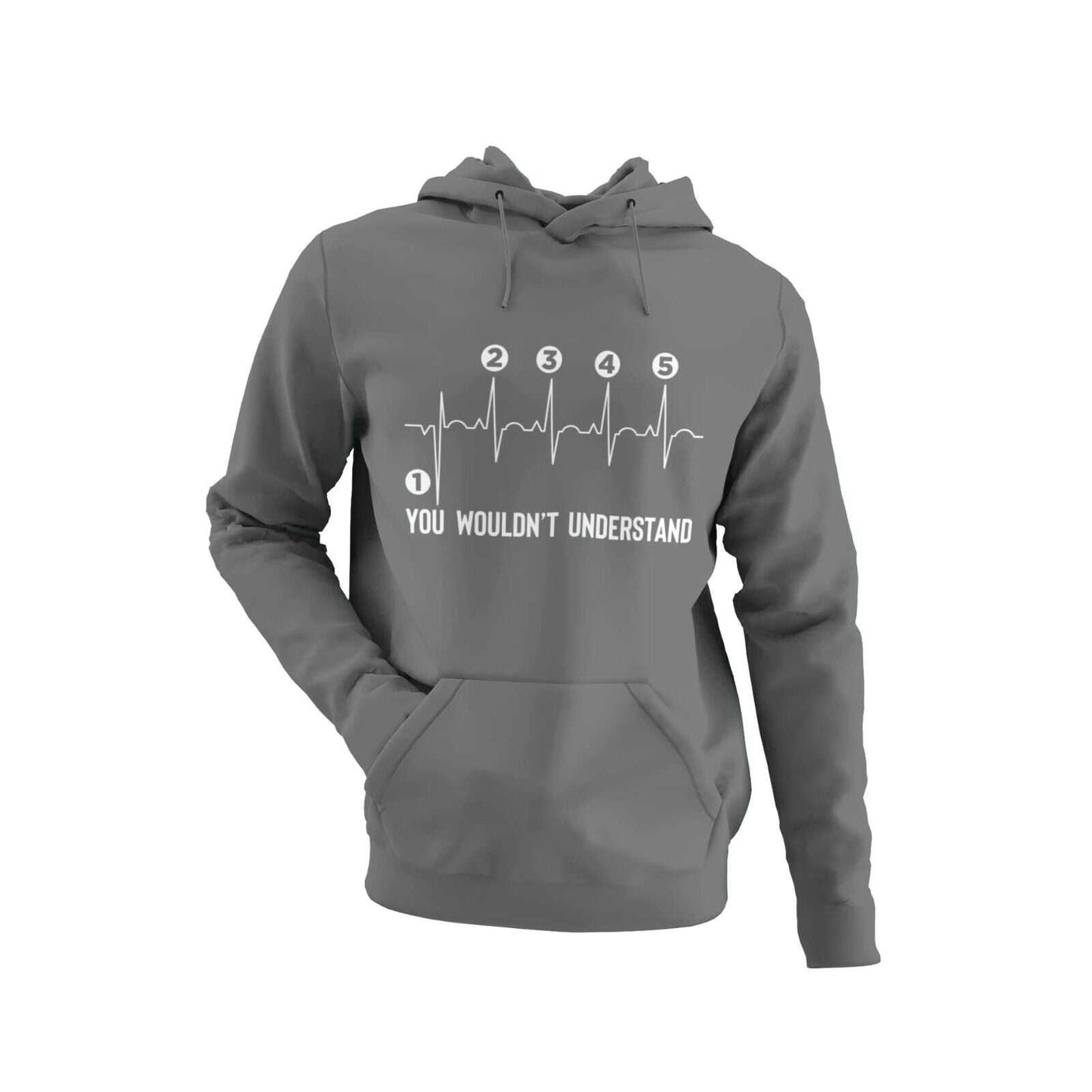 PERSONALISED BIKER HOODIE Heartbeat Gearshift Name and Number on Back Galaxy Tees