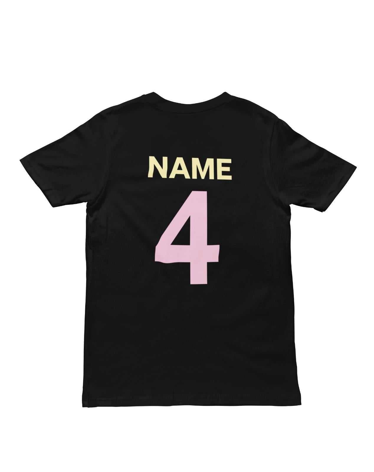 PERSONALISED Girls 4th Birthday T Shirt Awesome 4 Year Old NAME AND AGalaxy Tees
