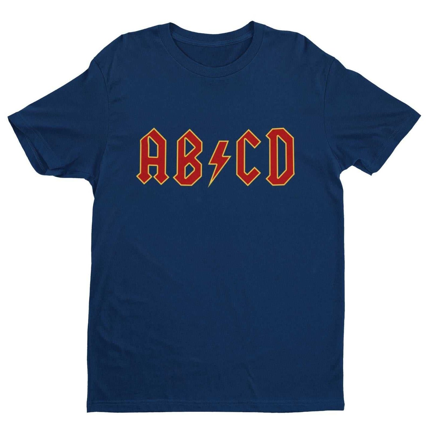 PERSONALISED Kids AB-CD T Shirt in Retro Rock Font with NAME & NUMBER Galaxy Tees