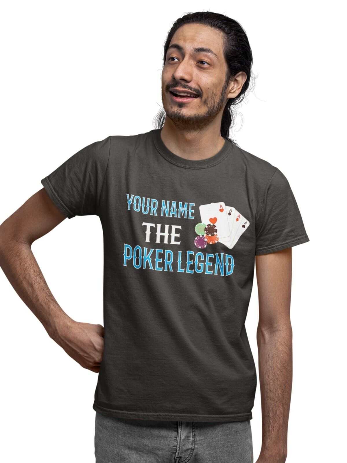 PERSONALISED Poker T Shirt YOUR NAME The Poker LEGEND Gift Idea Cards Galaxy Tees